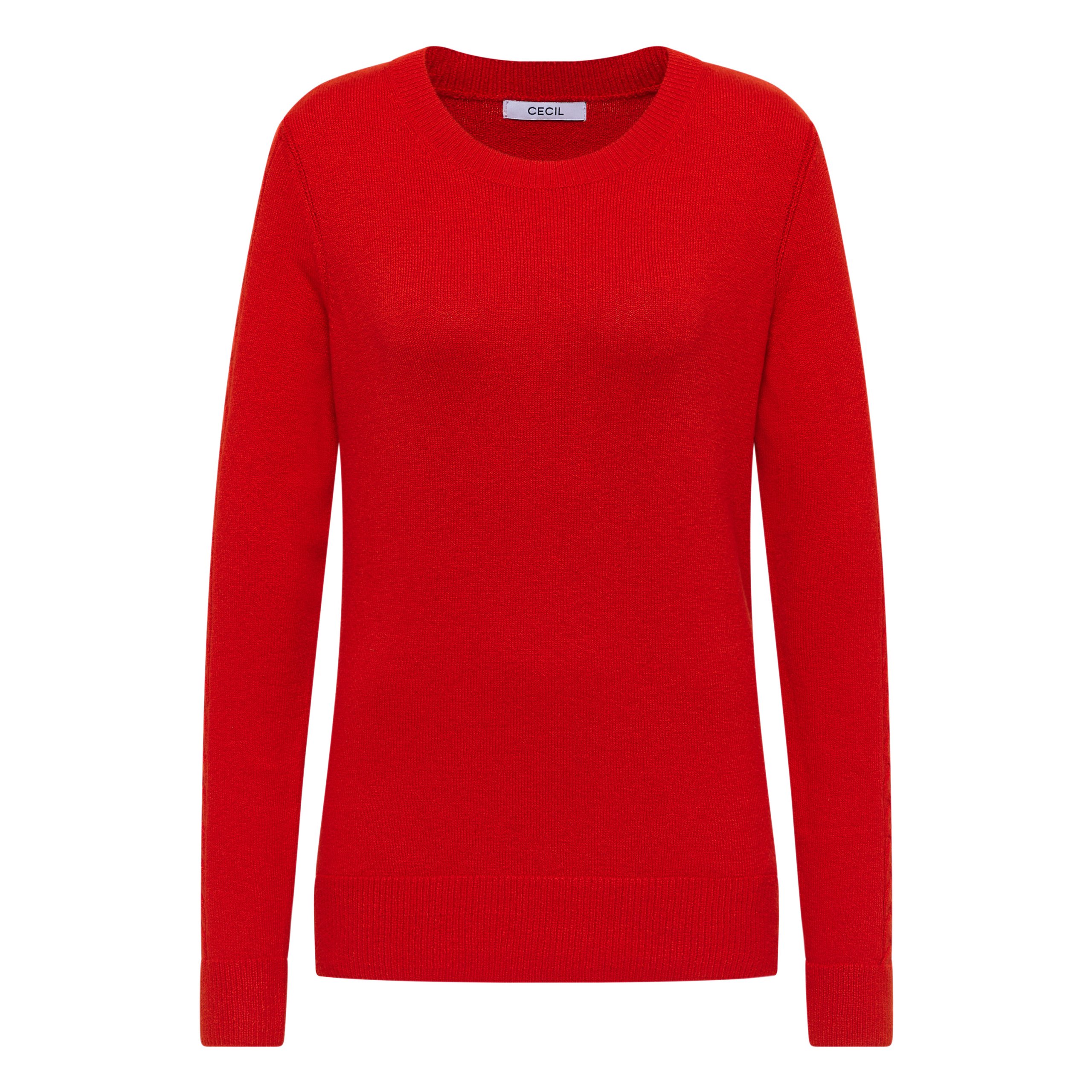 Cecil red sweater with knitted details - Image 5