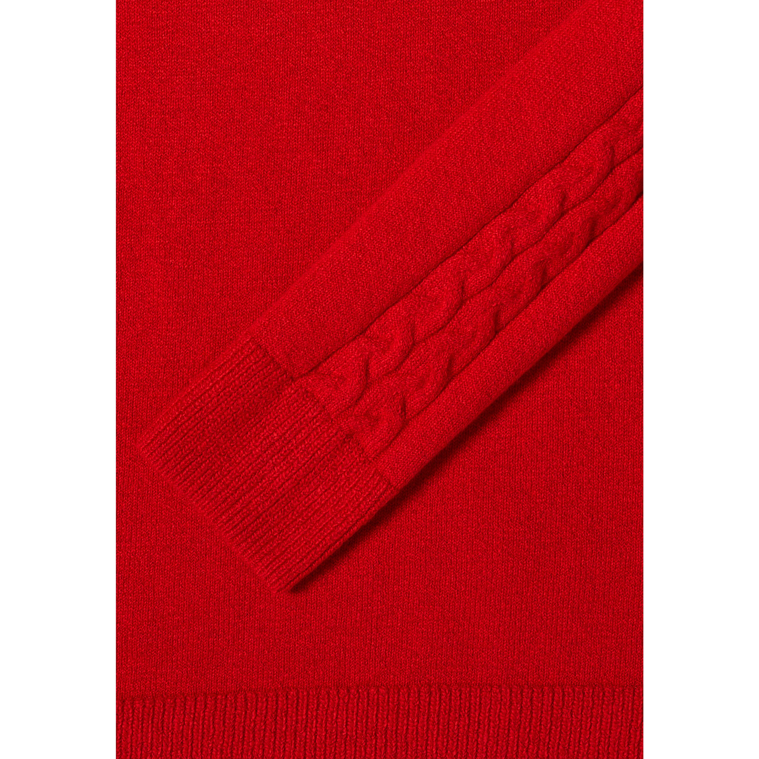 Cecil red sweater with knitted details - Image 6