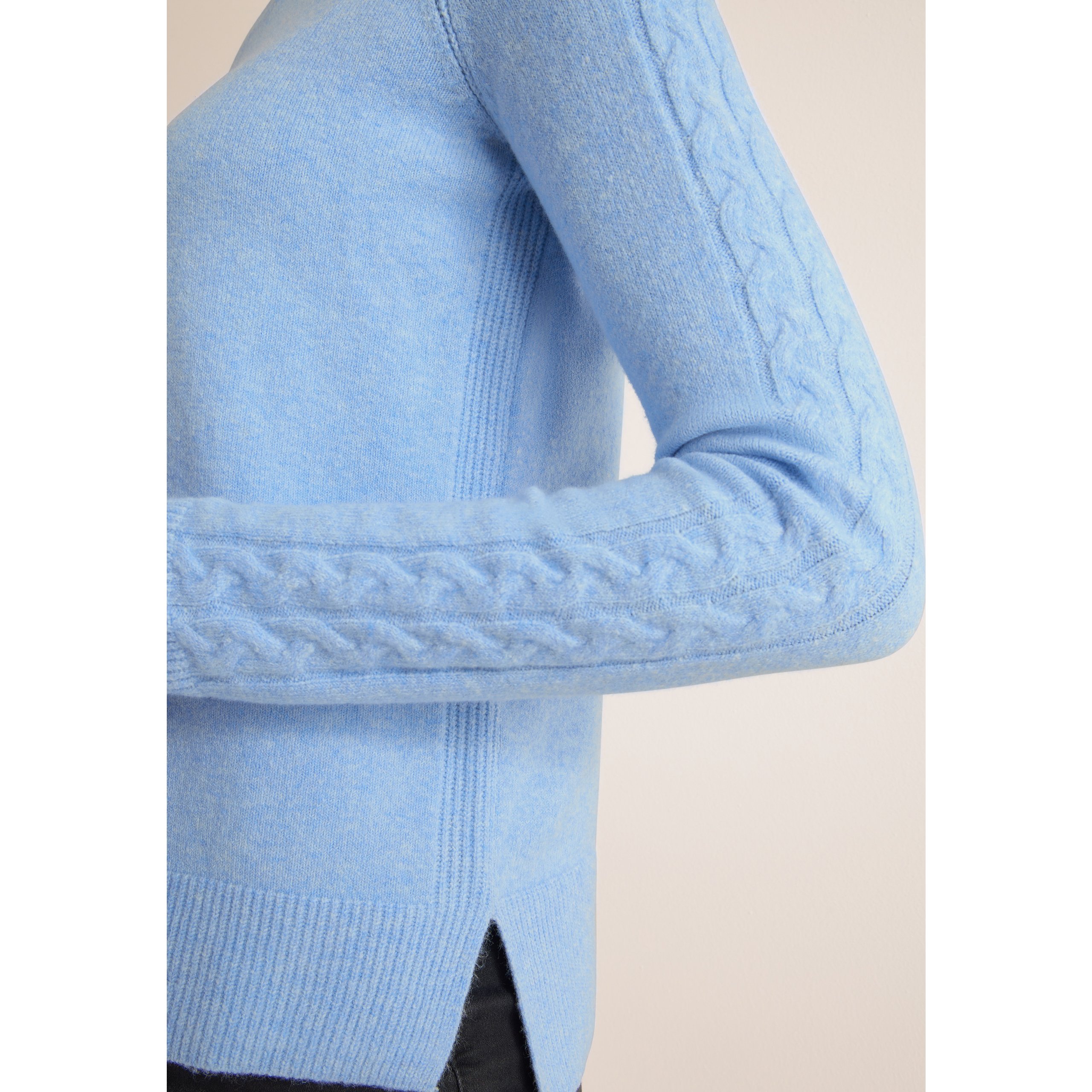 Cecil Blue Sweater With Knitted Details