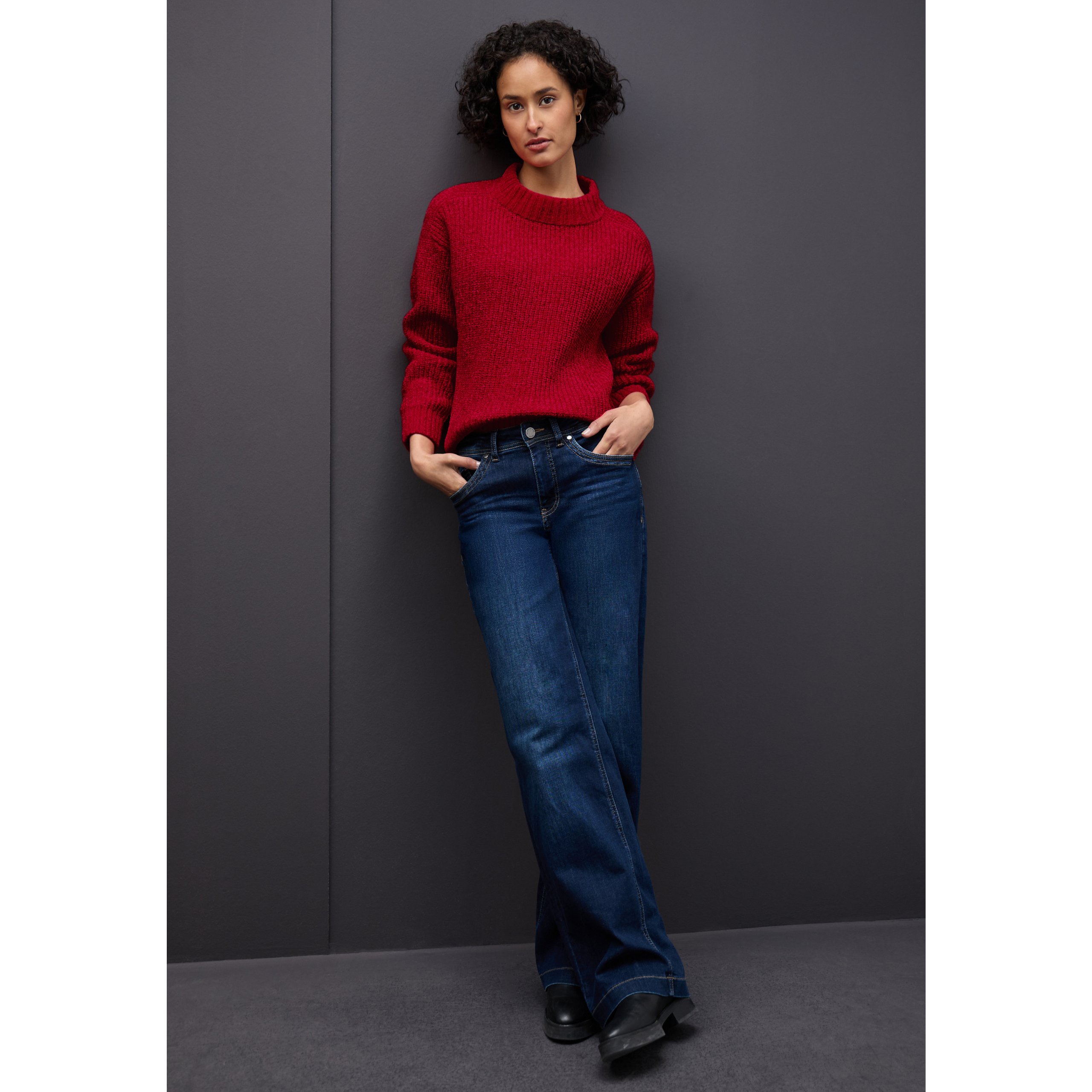 Street One red chenille sweater - Image 4