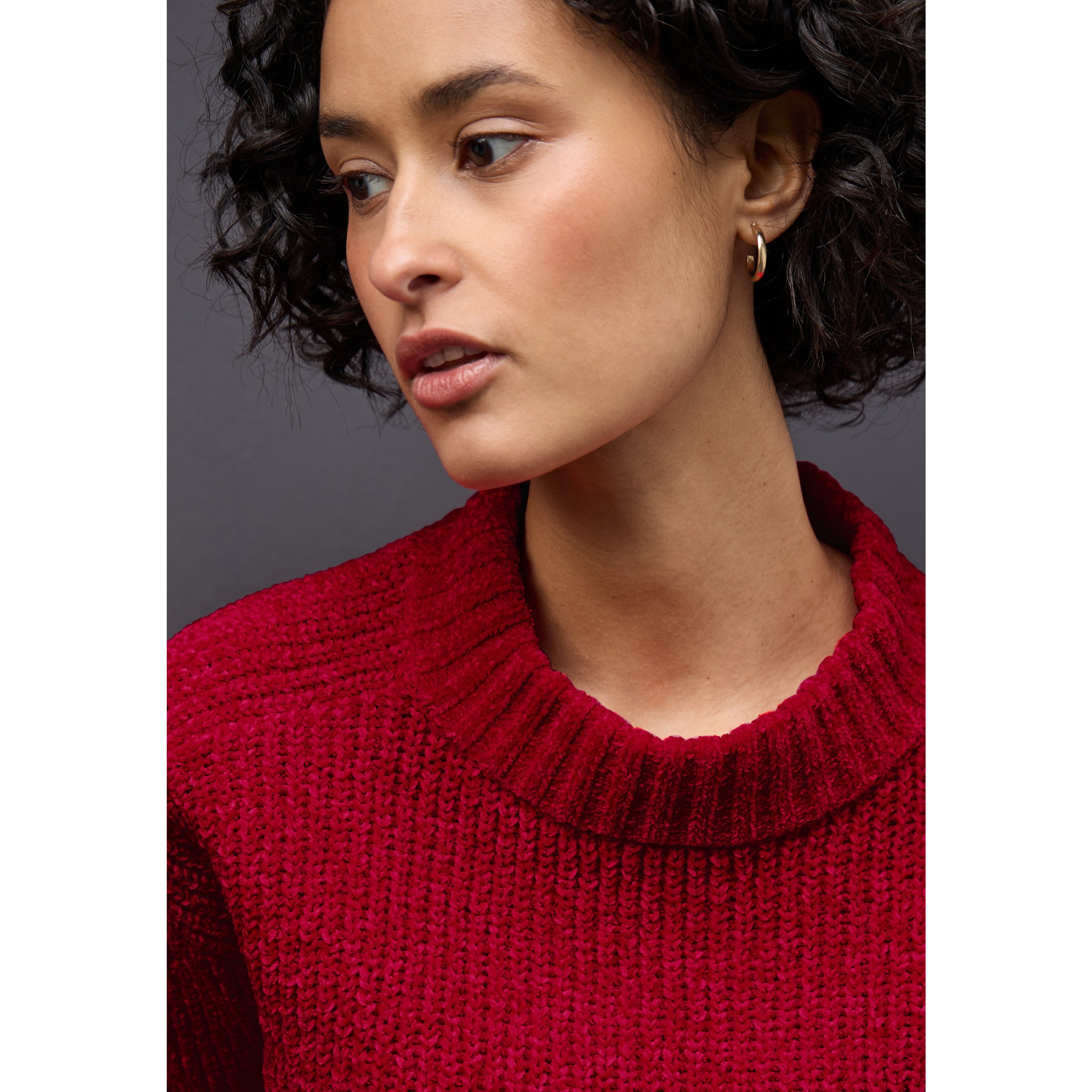 Street One red chenille sweater - Image 7