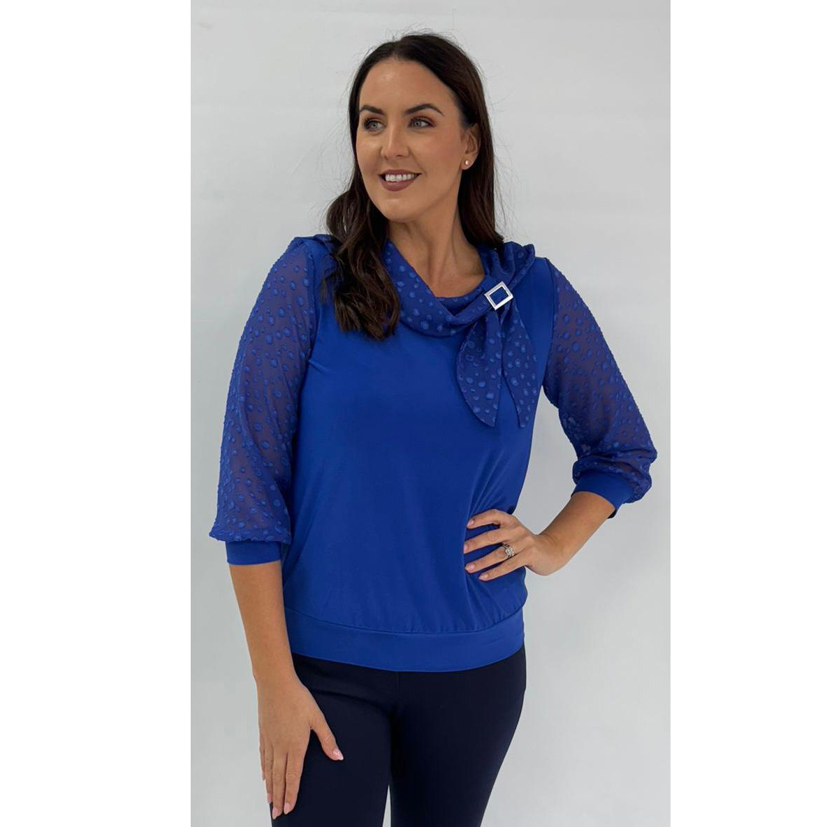 YEW Royal Top With Cowl Neckline