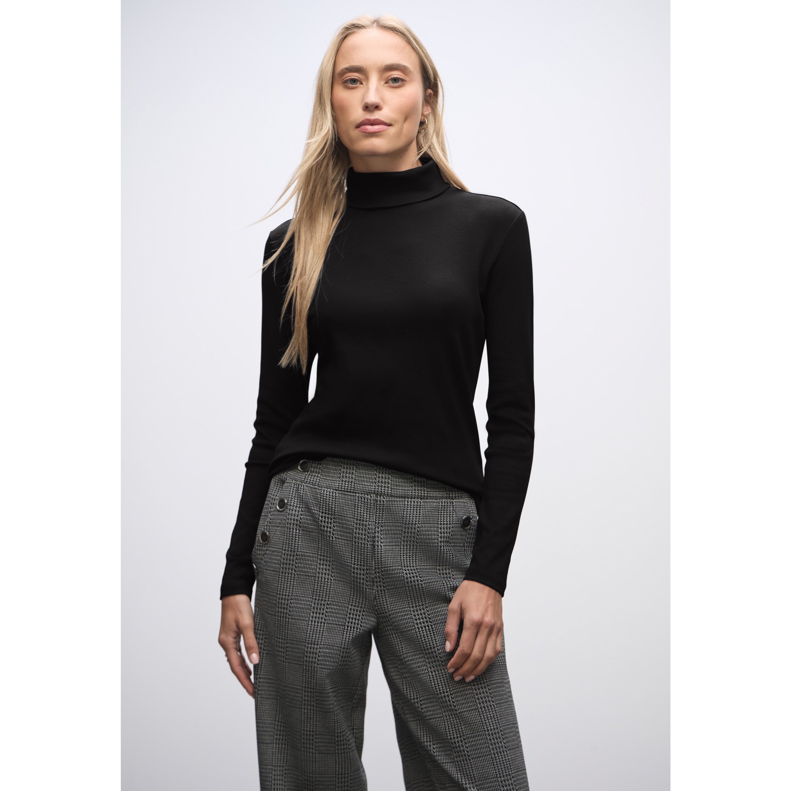 Street One Black Roll Neck Top