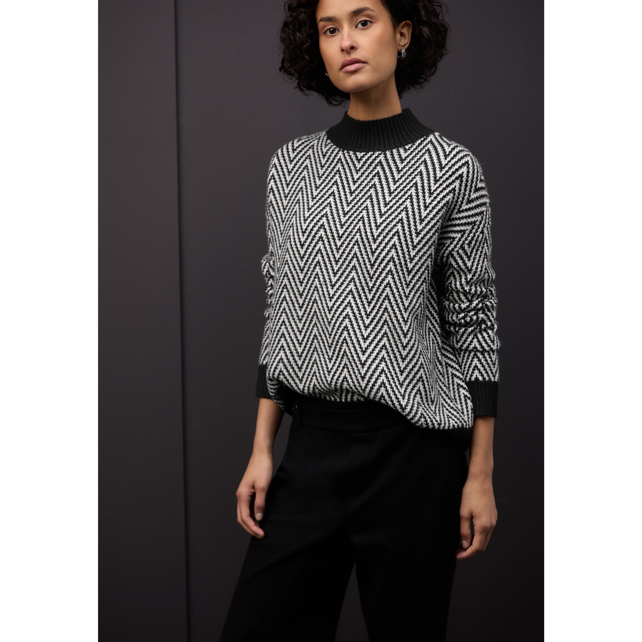 Street One Jacquard Turtleneck Sweater