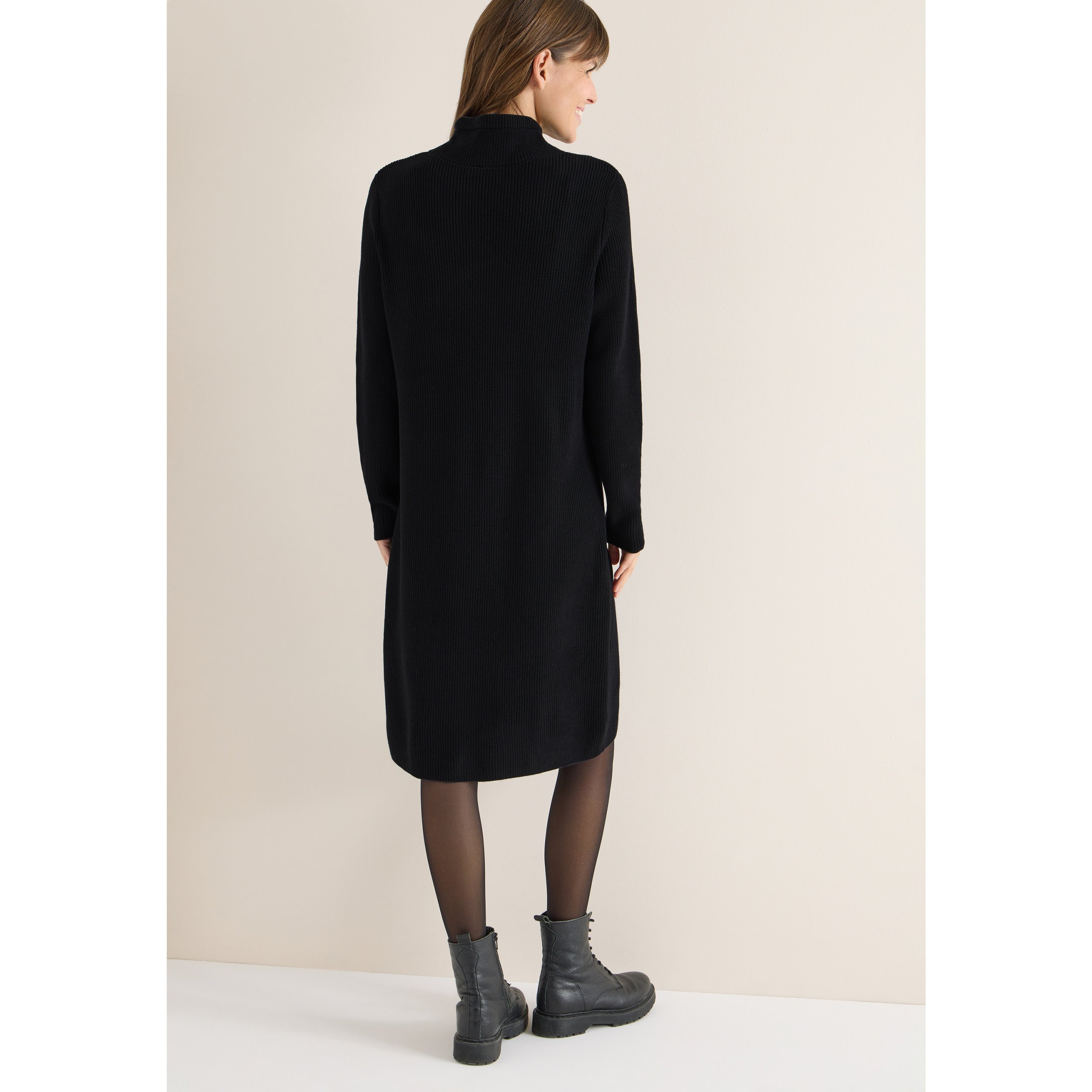 Cecil black cosy rib knit dress - Image 6