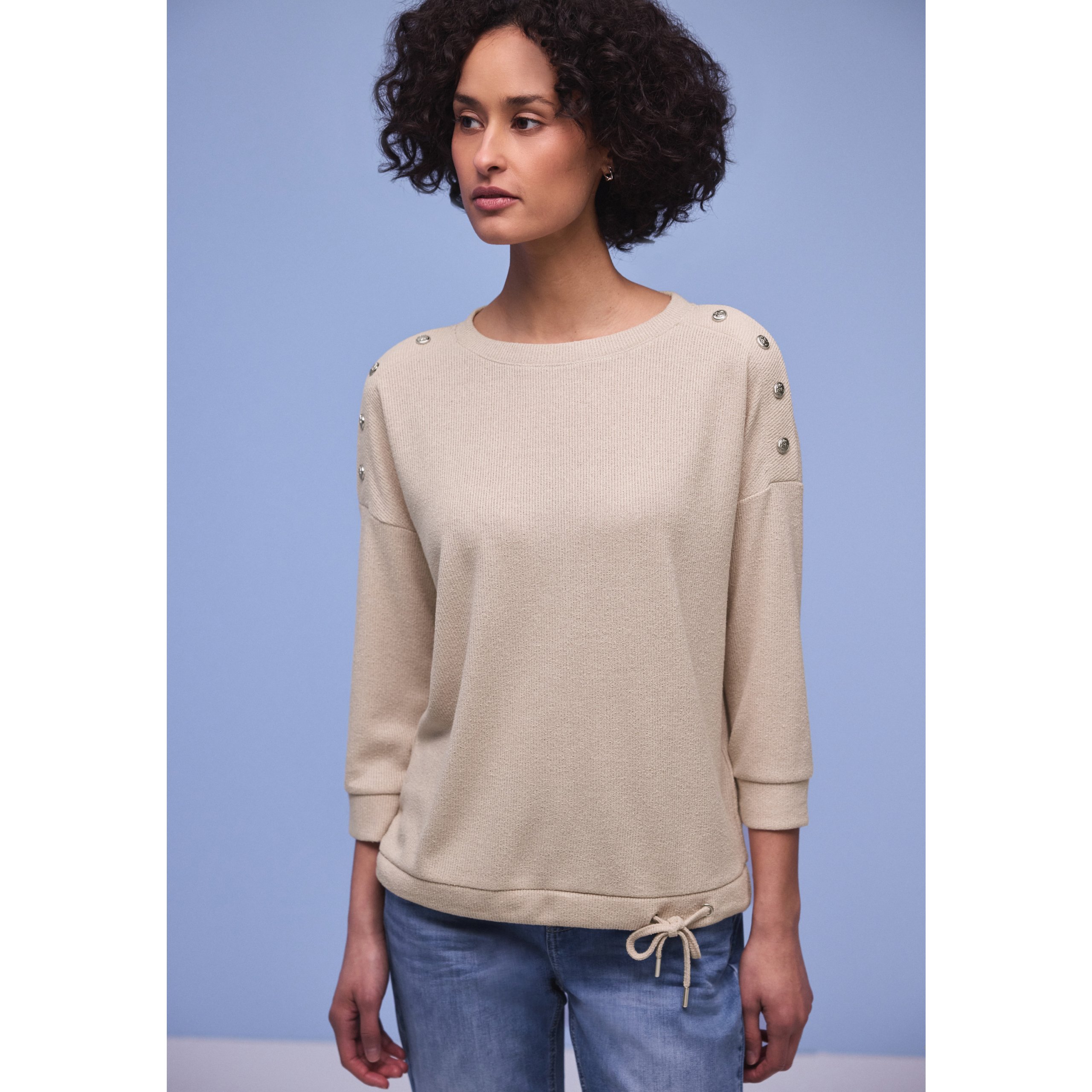 Street One Beige Knit Look Top