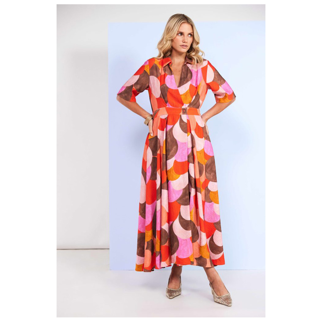 Kate Cooper Colour Mix Mock Wrap Dress - Image 3