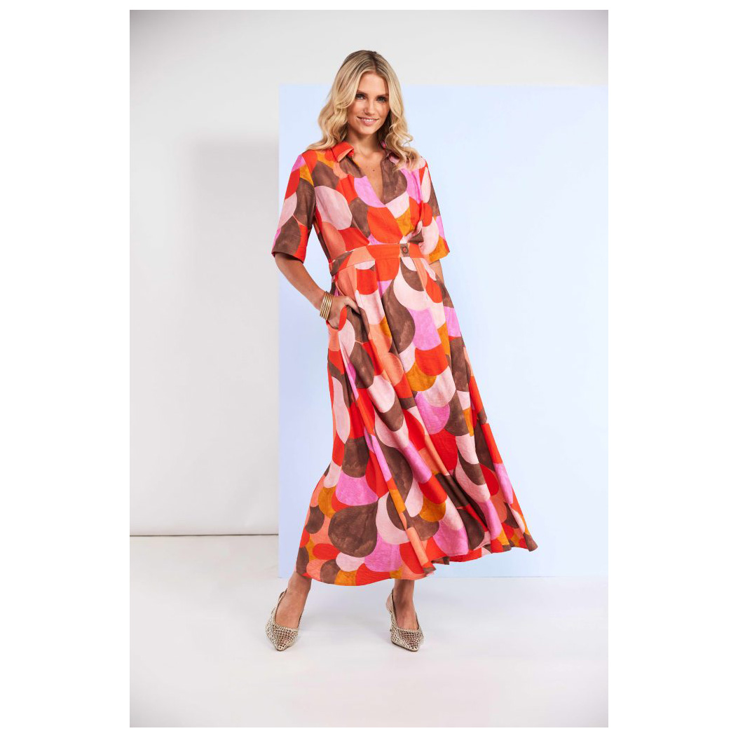 Kate Cooper Colour Mix Mock Wrap Dress - Image 4
