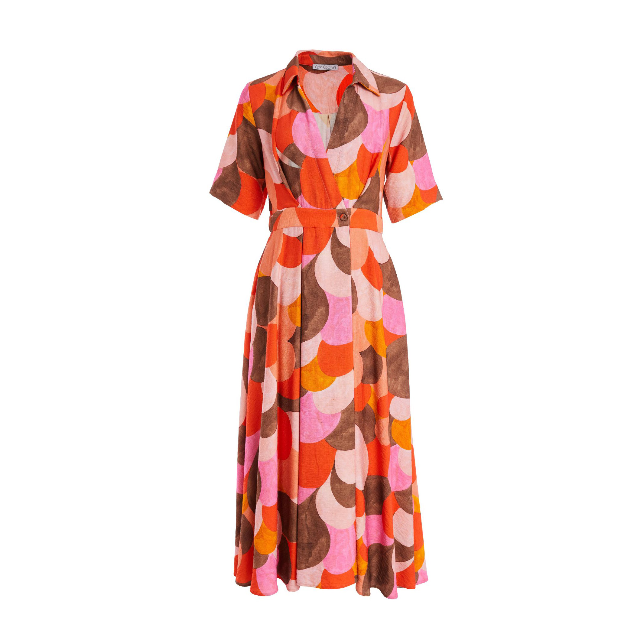 Kate Cooper Colour Mix Mock Wrap Dress - Image 6