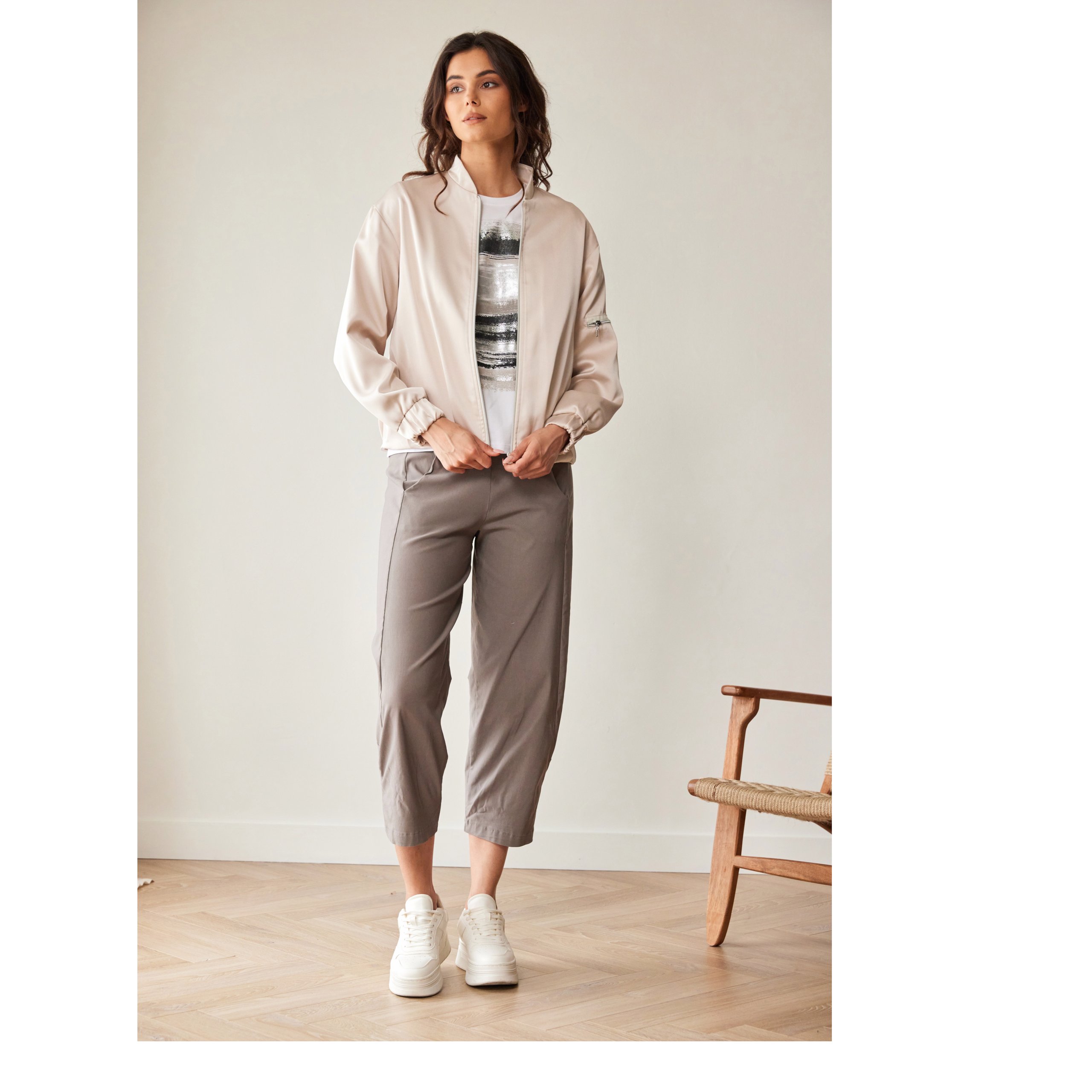 Peruzzi Beige Zip Jacket - Image 4