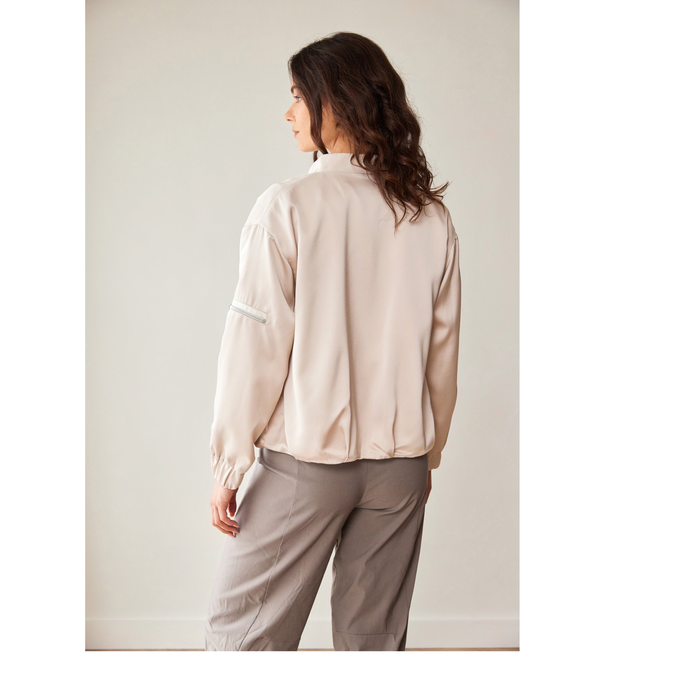 Peruzzi Beige Zip Jacket - Image 8