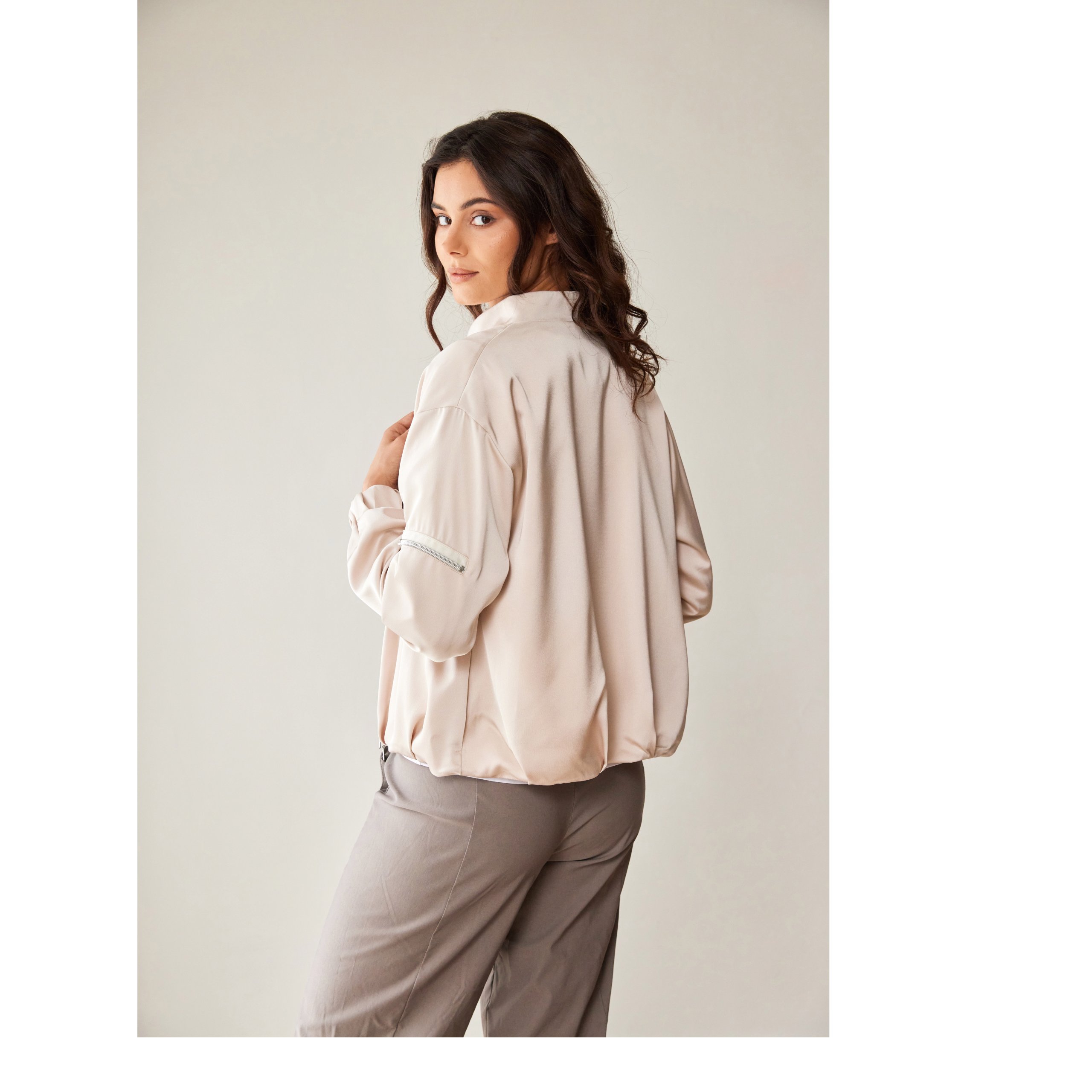 Peruzzi Beige Zip Jacket - Image 9