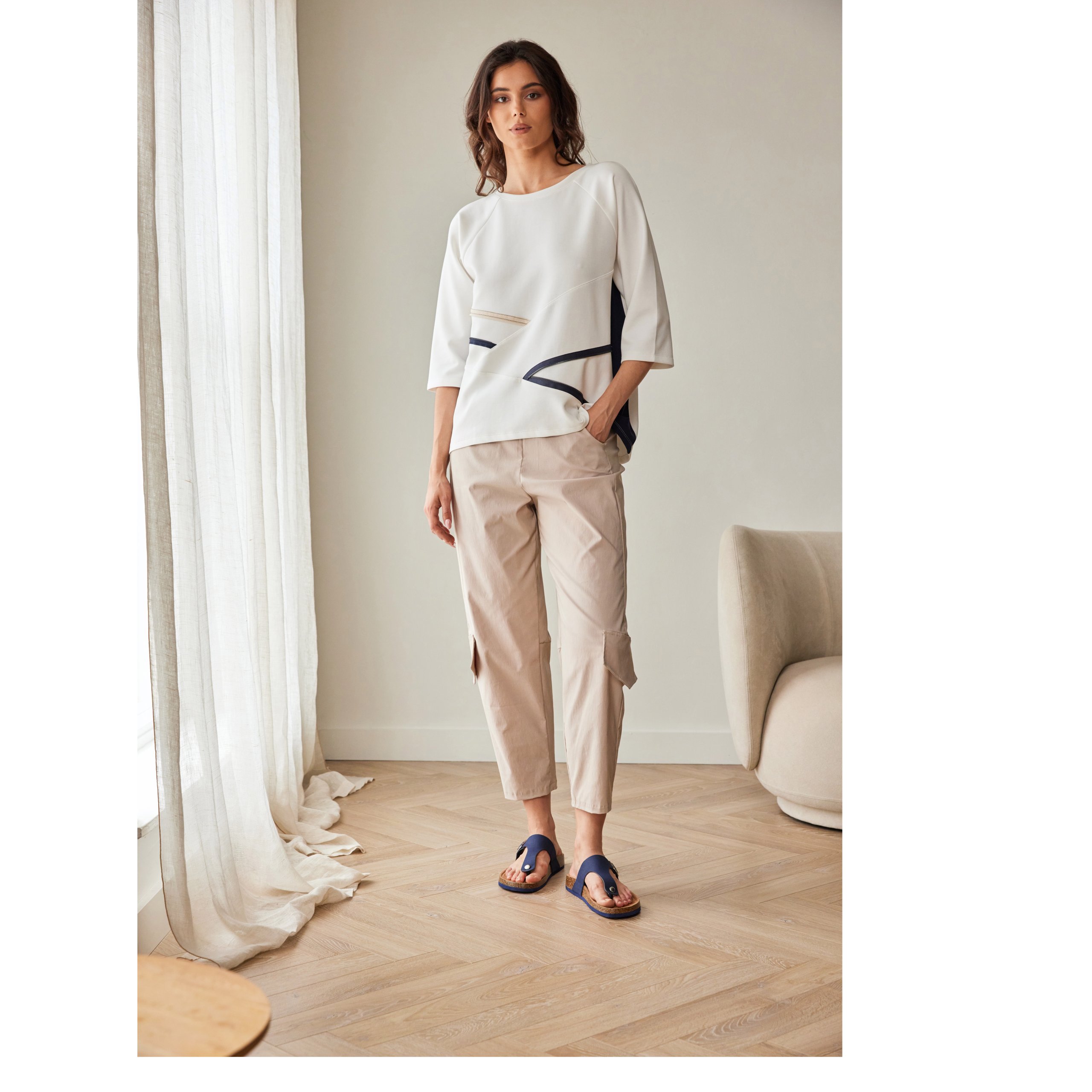 Peruzzi Zip Contrast Top - Image 3