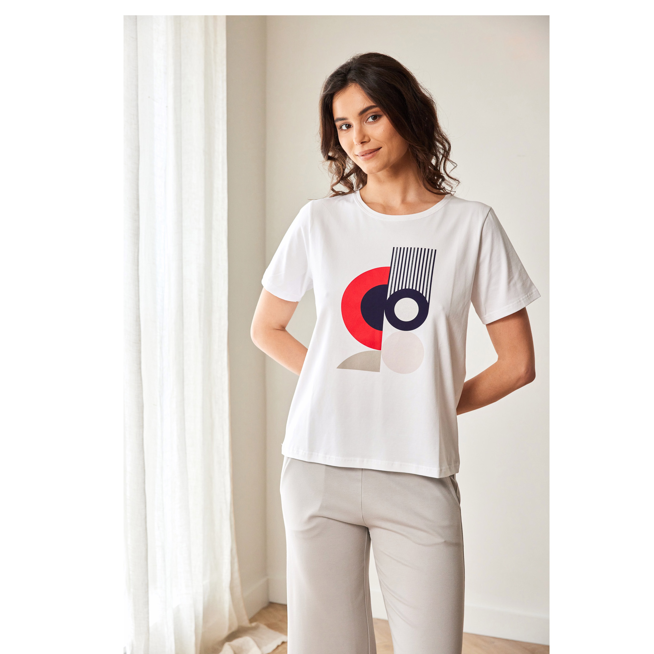 Peruzzi Red Print Top - Image 3