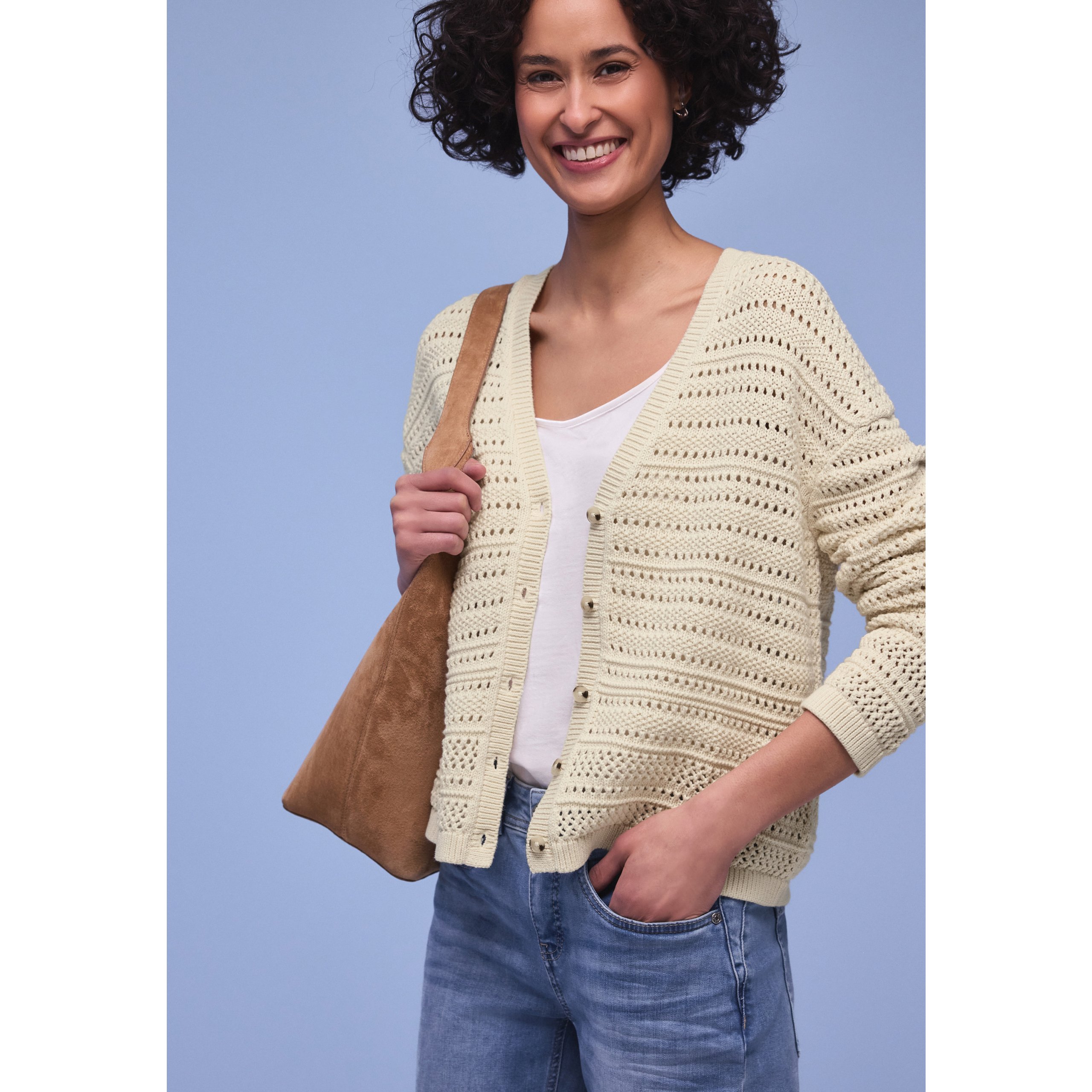 Street One Beige Structure Cardi
