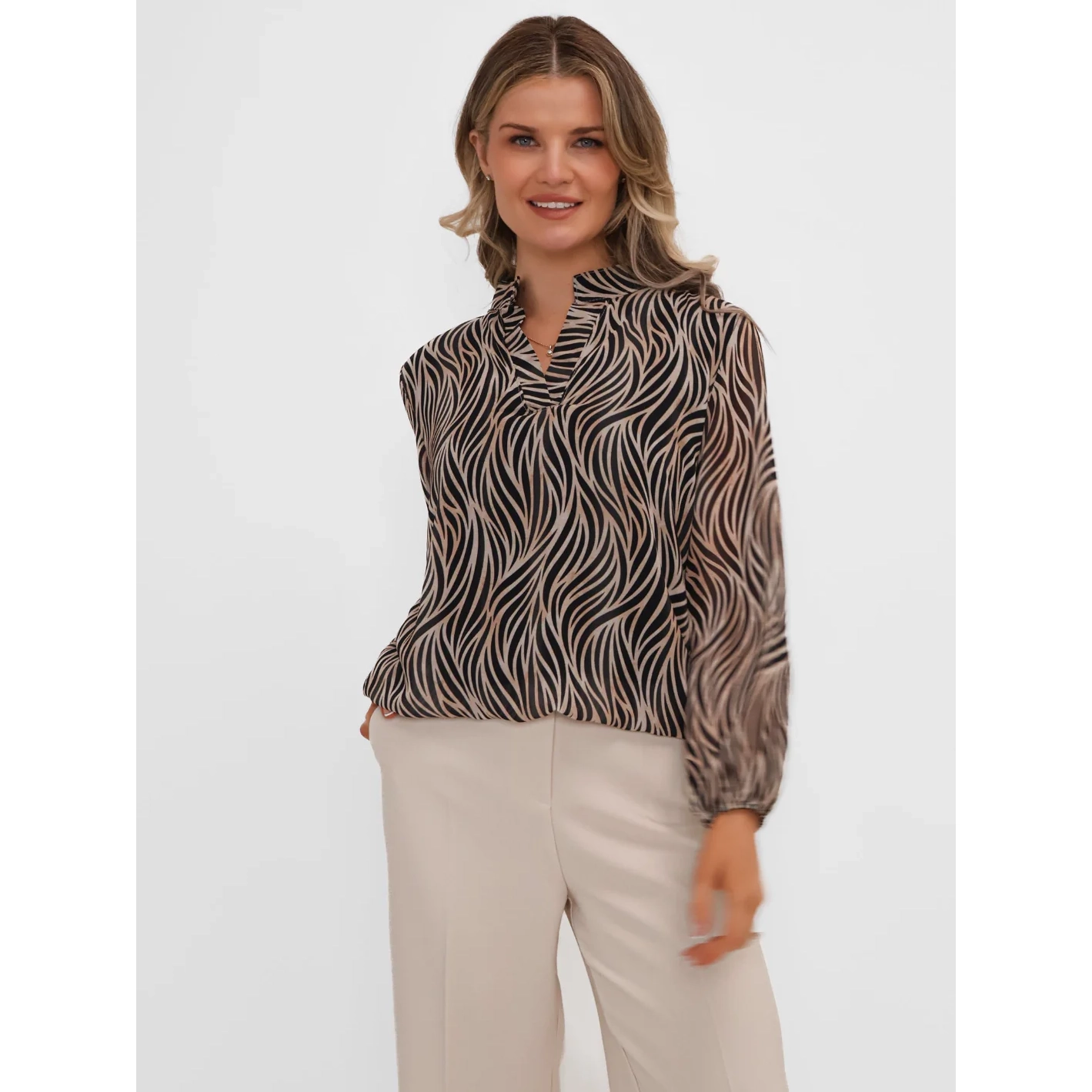 Kate & Pippa black print band top - Image 3