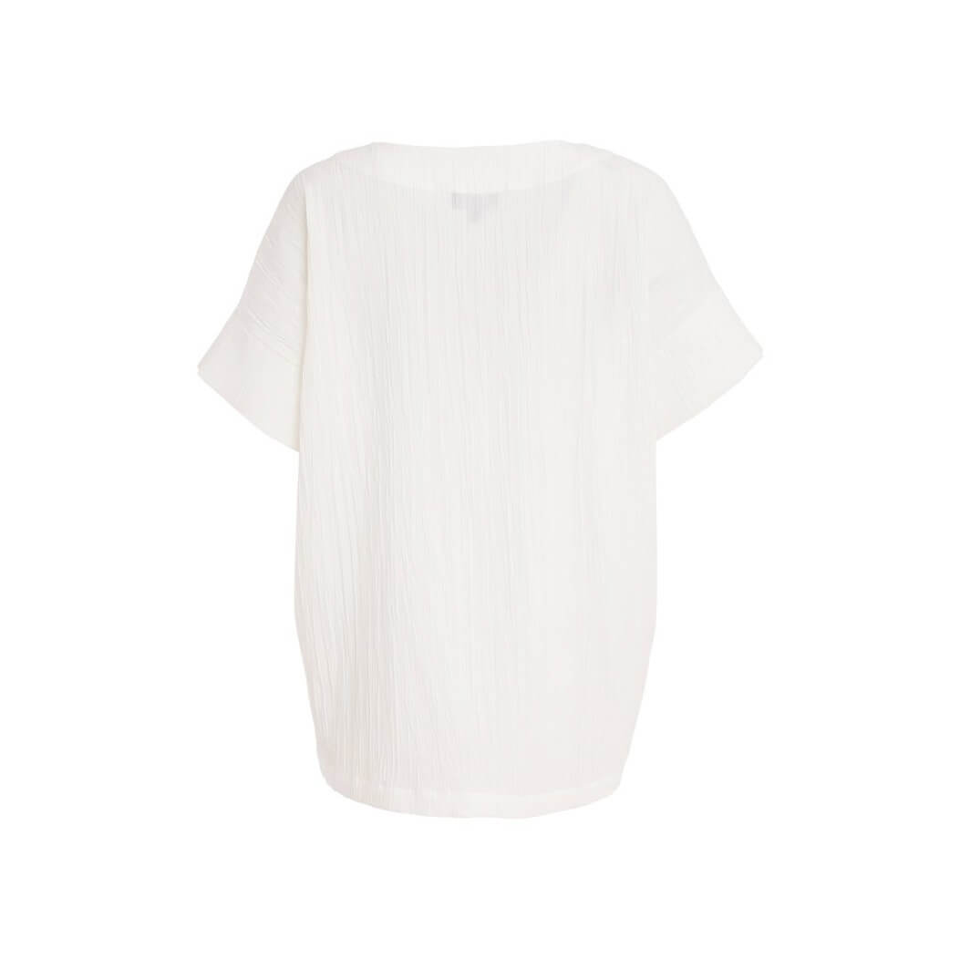ORA v-neck placement print crinkle top - Image 9