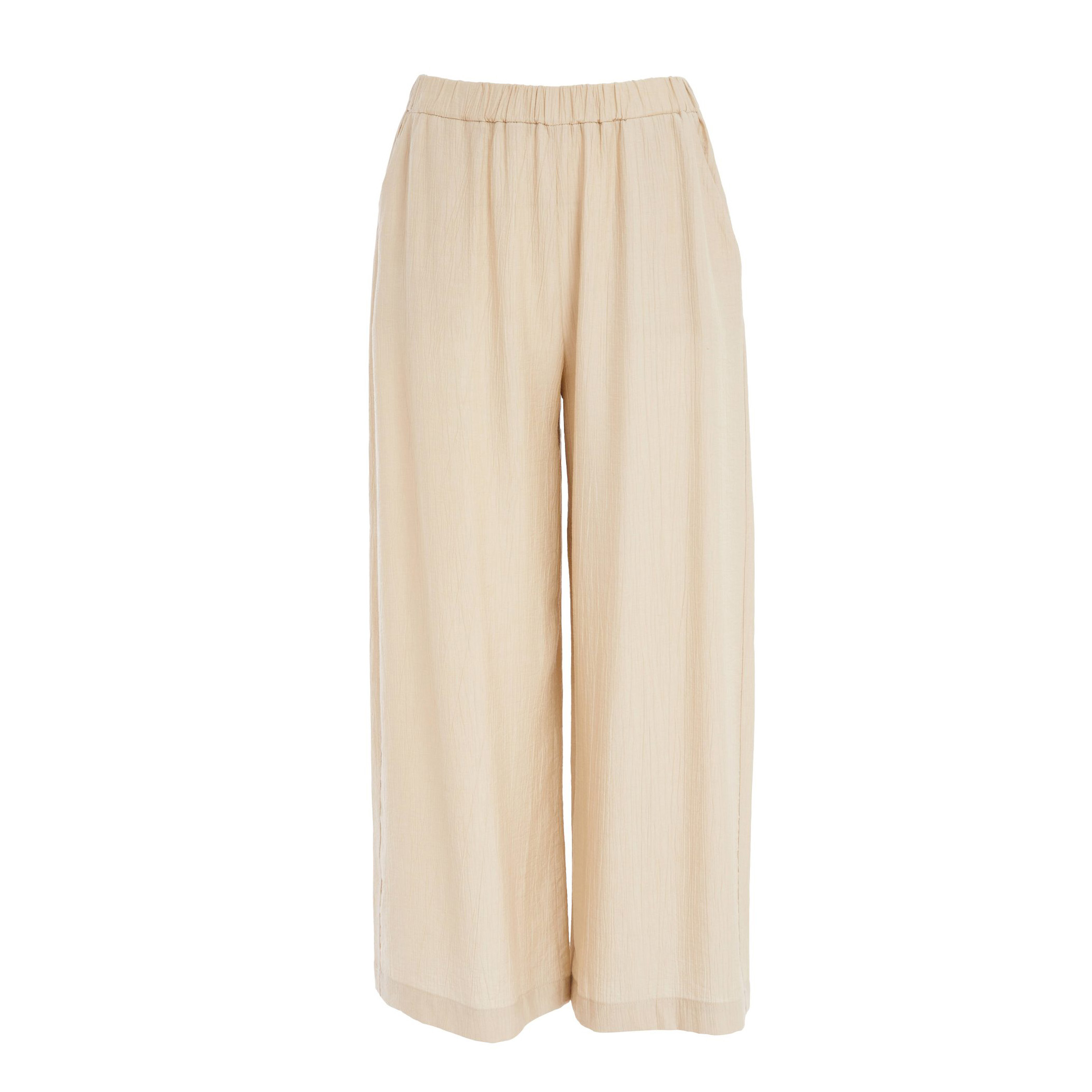 ORA pebble wide leg soft crinkle pull up trouser - Image 3
