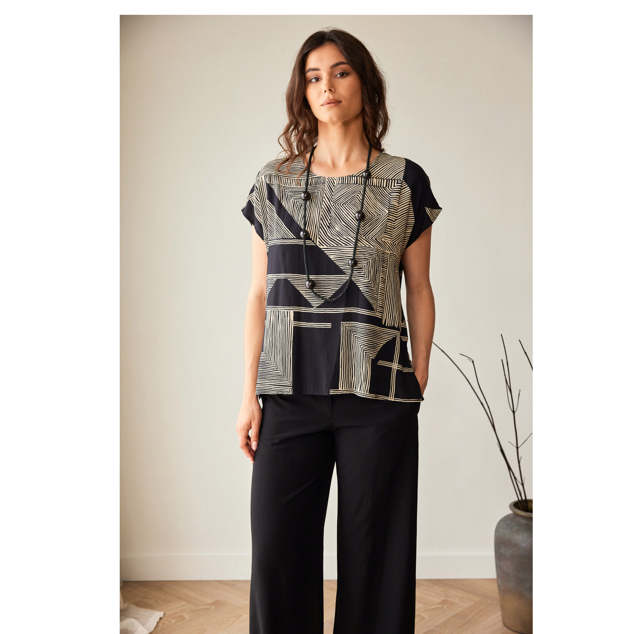Peruzzi Geo Print Top