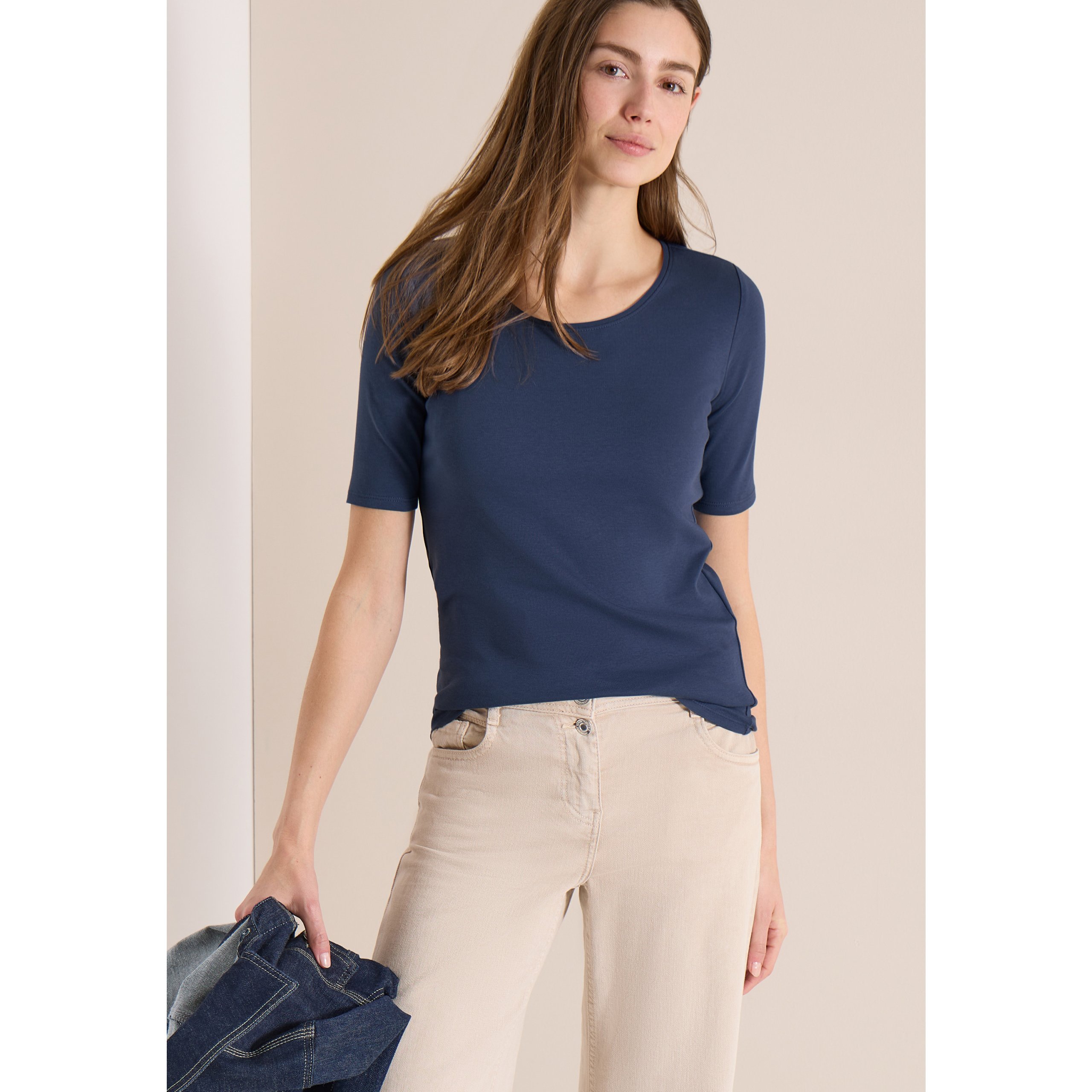 Cecil Lena Denim Blue T-shirt