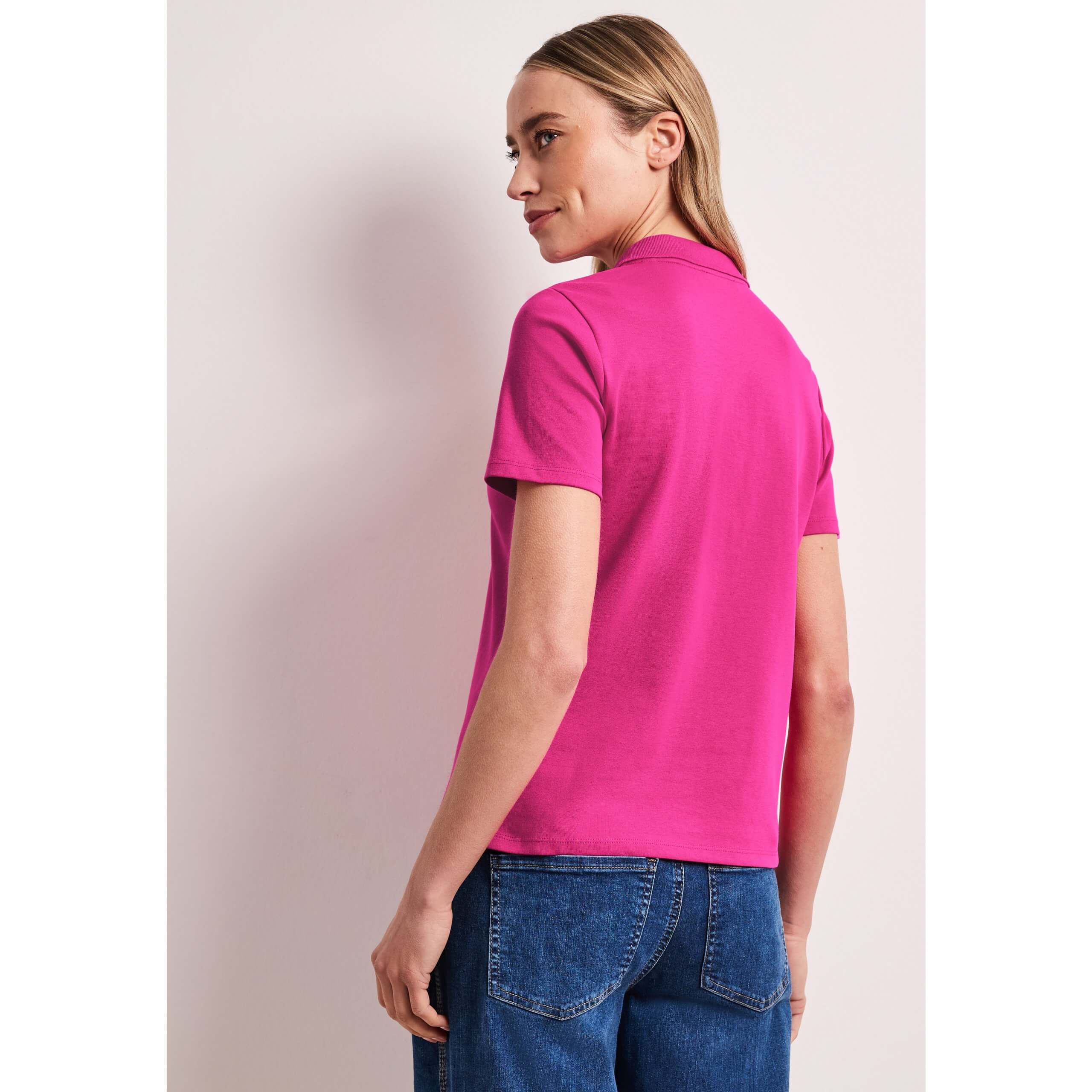 Street One magenta polo shirt - Image 3