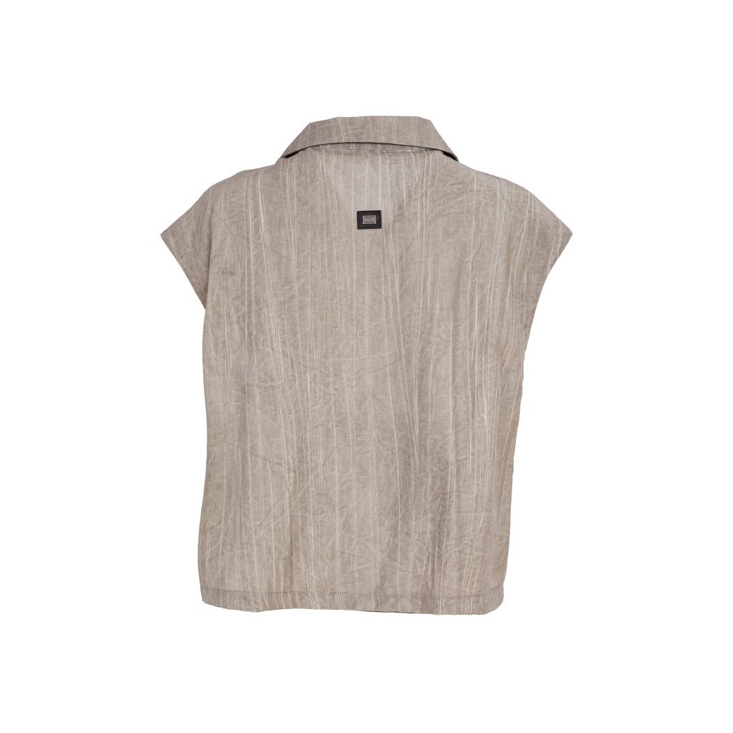 NAYA button through oil wash crinkle waistcoat - Image 8