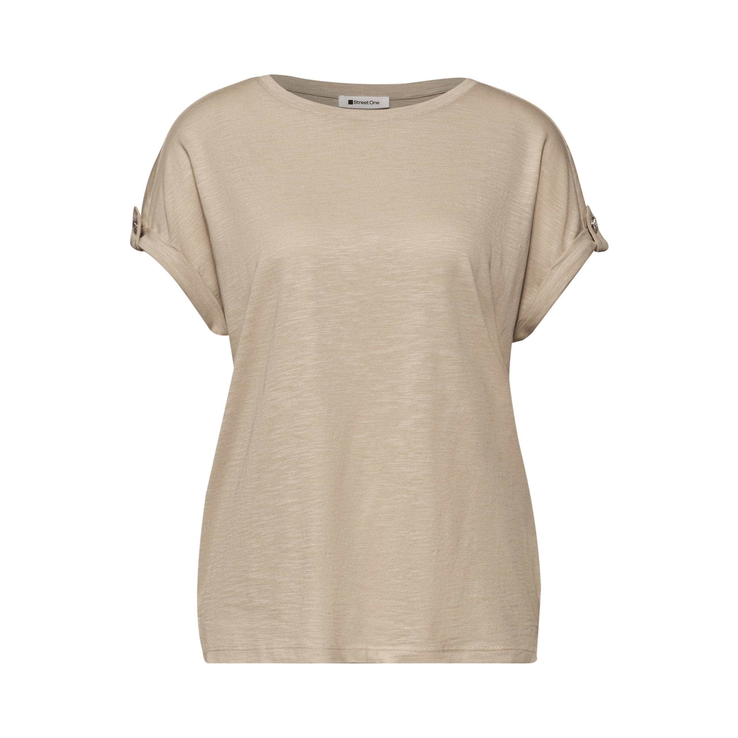 Street One top with round neck & button detail - Image 4