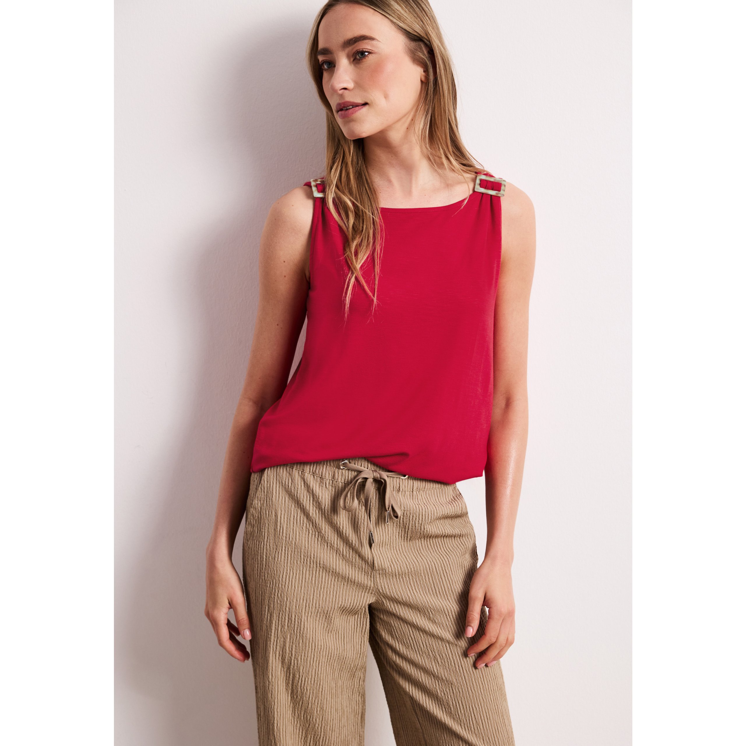 Street One Salsa Red Sleeveless Top