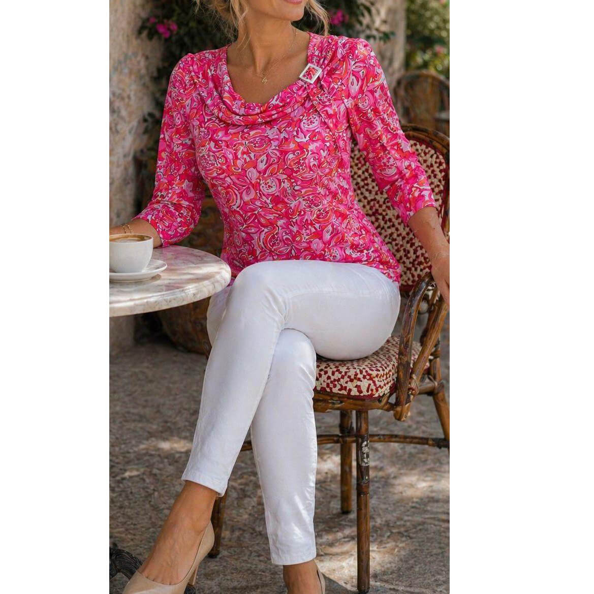 Yew Pink & Orange Mix Top