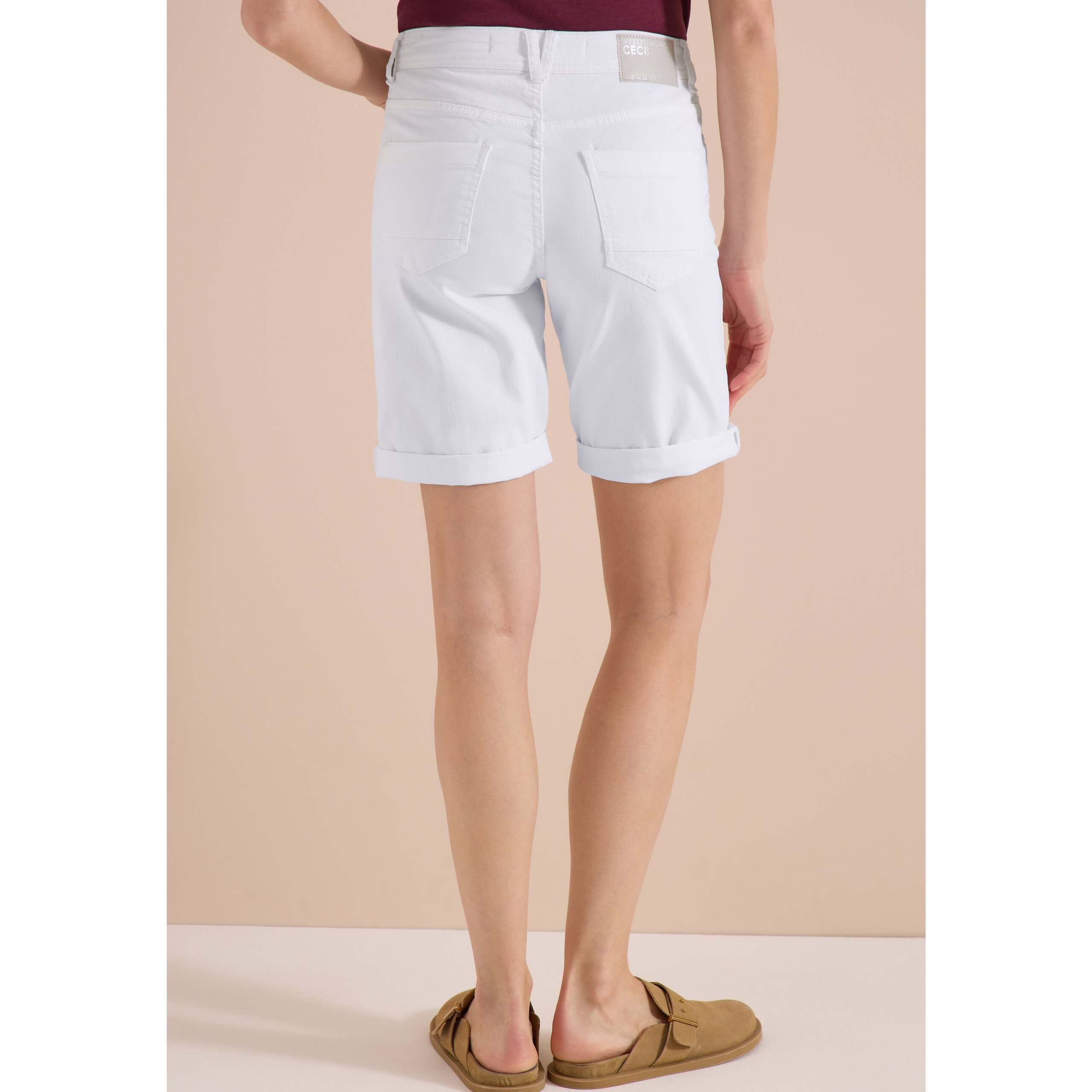 Cecil cotton blend white shorts - Image 3