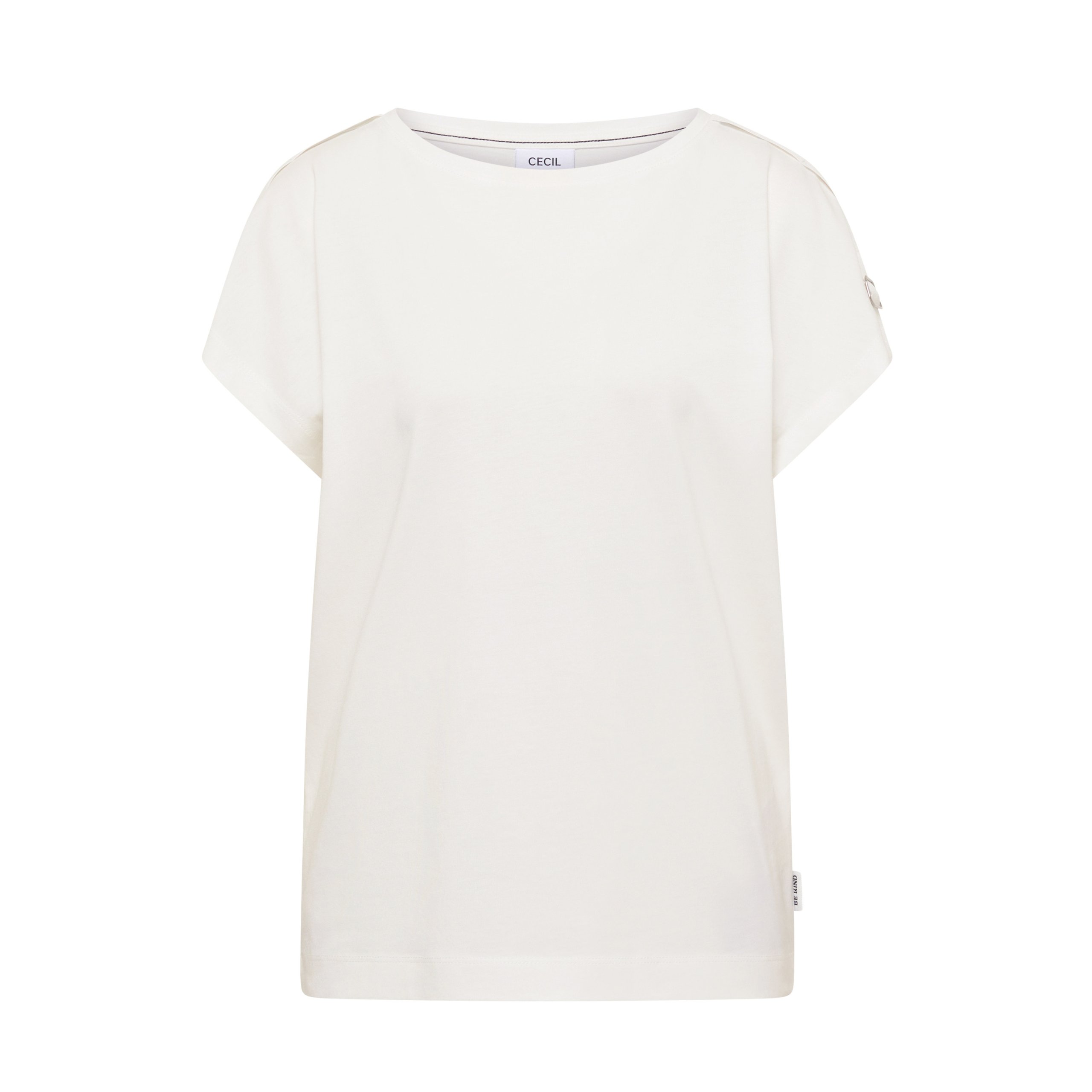 Cecil white t-shirt with buckle detail - Image 4