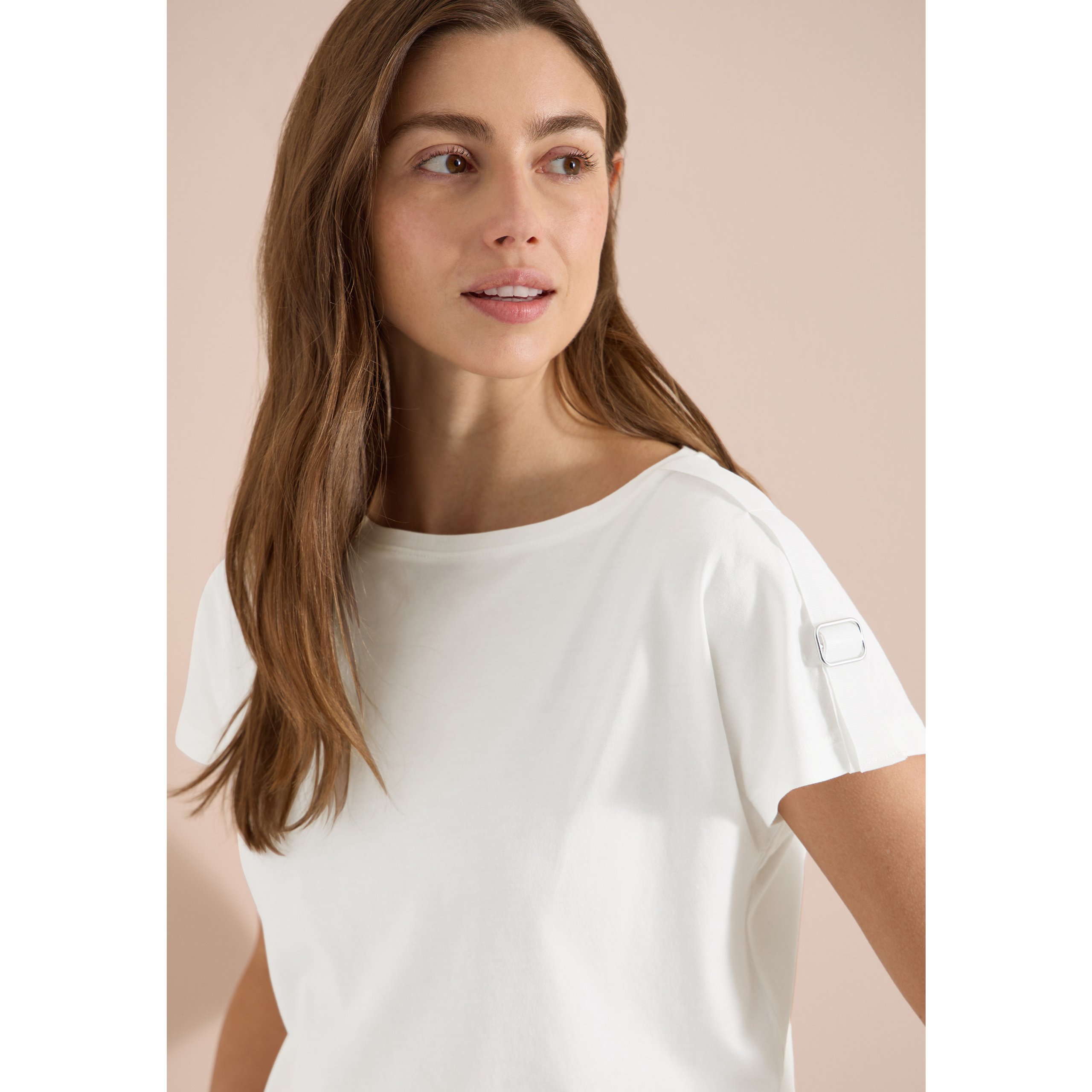 Cecil white t-shirt with buckle detail - Image 6