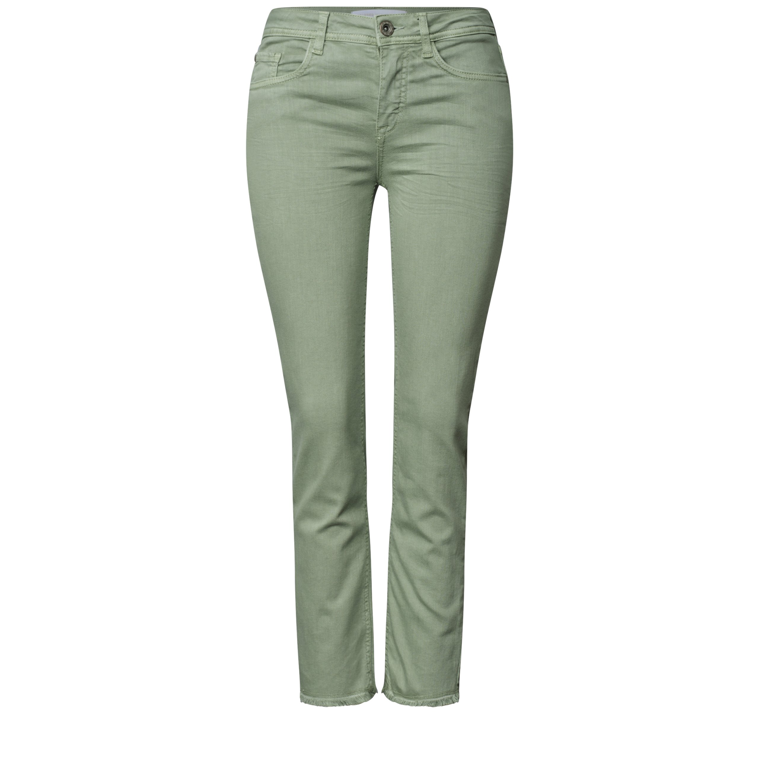 Street One mint green 28" jeans with open hem - Image 4
