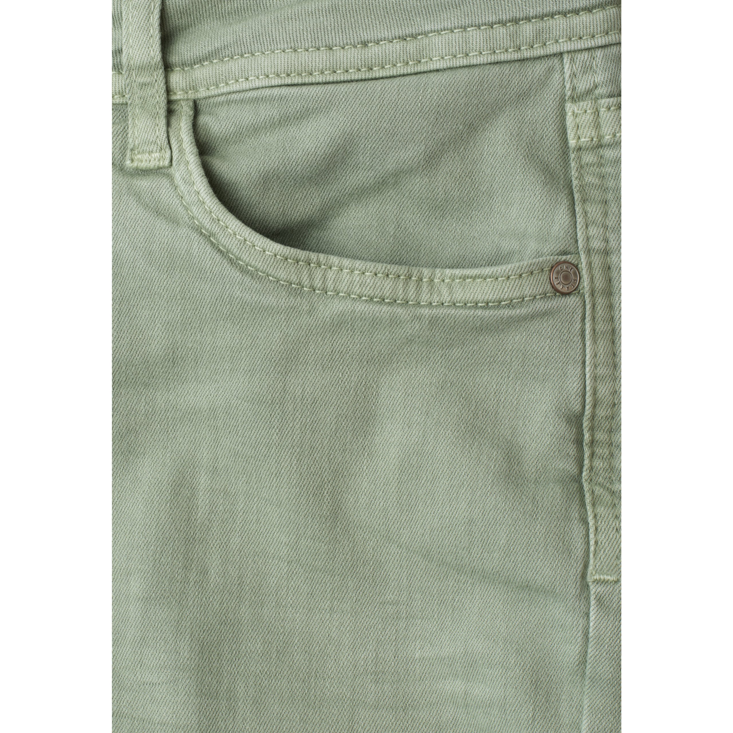 Street One mint green 28" jeans with open hem - Image 5
