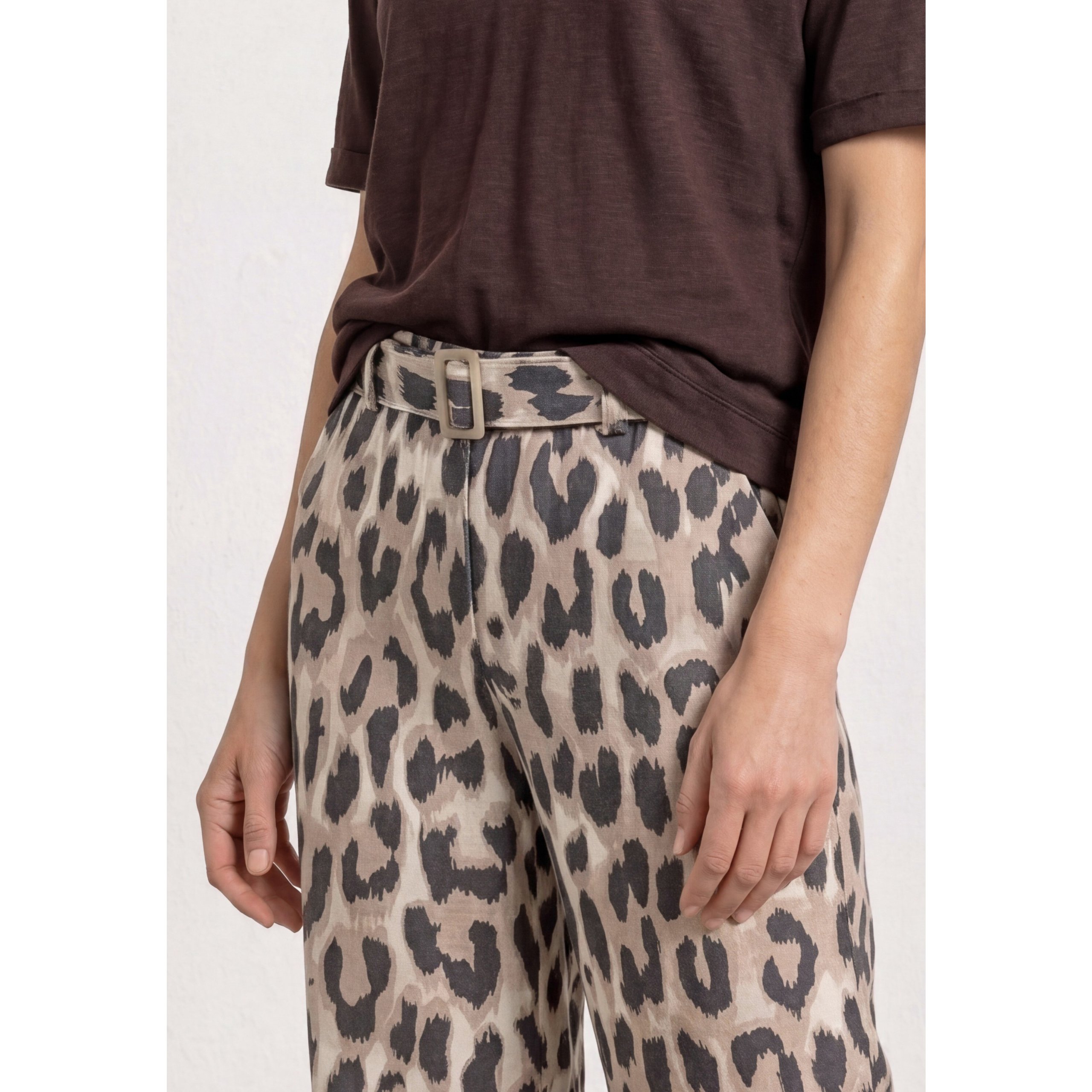 Street One wide leg leo print trousers - Image 6