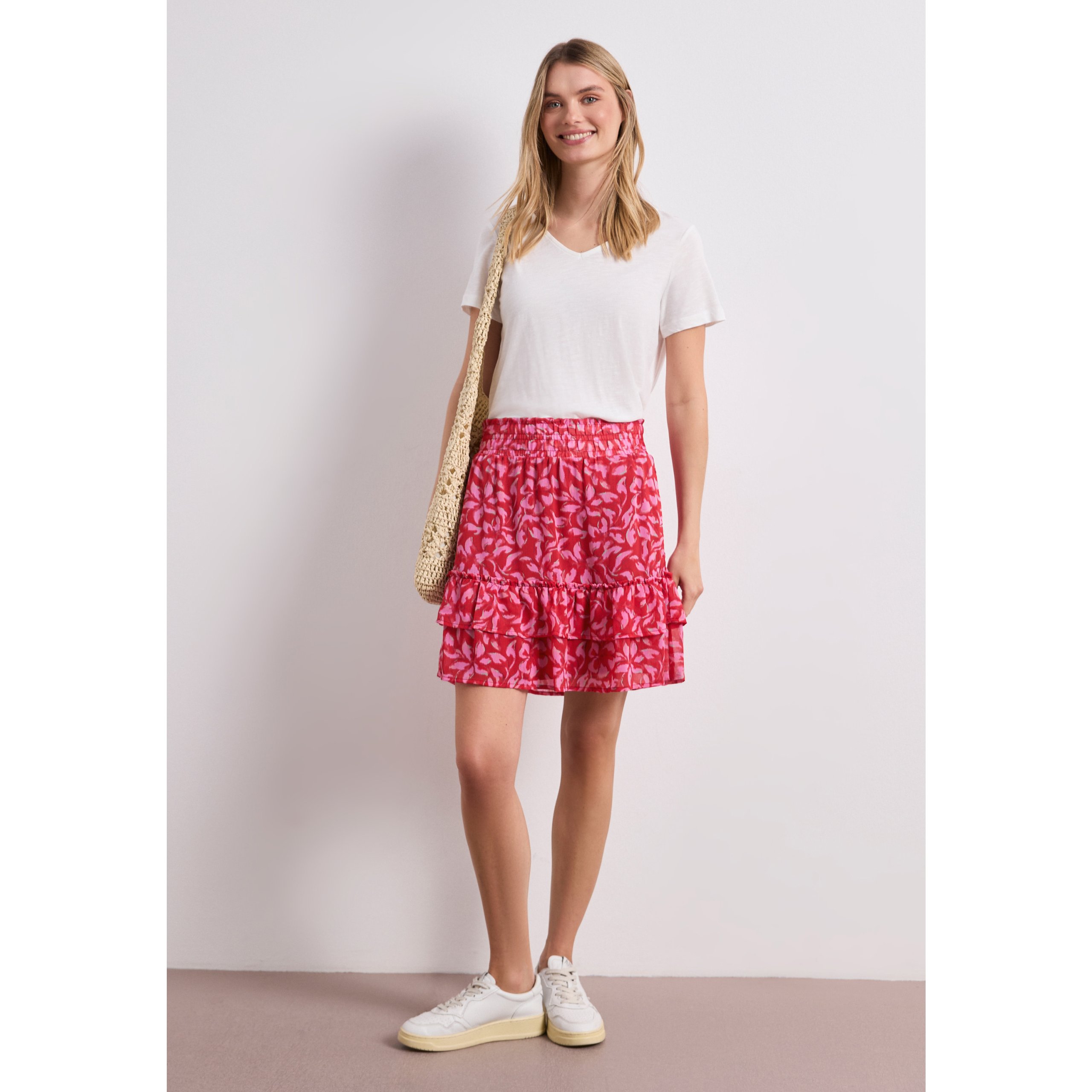 Street One print chiffon skirt - Image 4