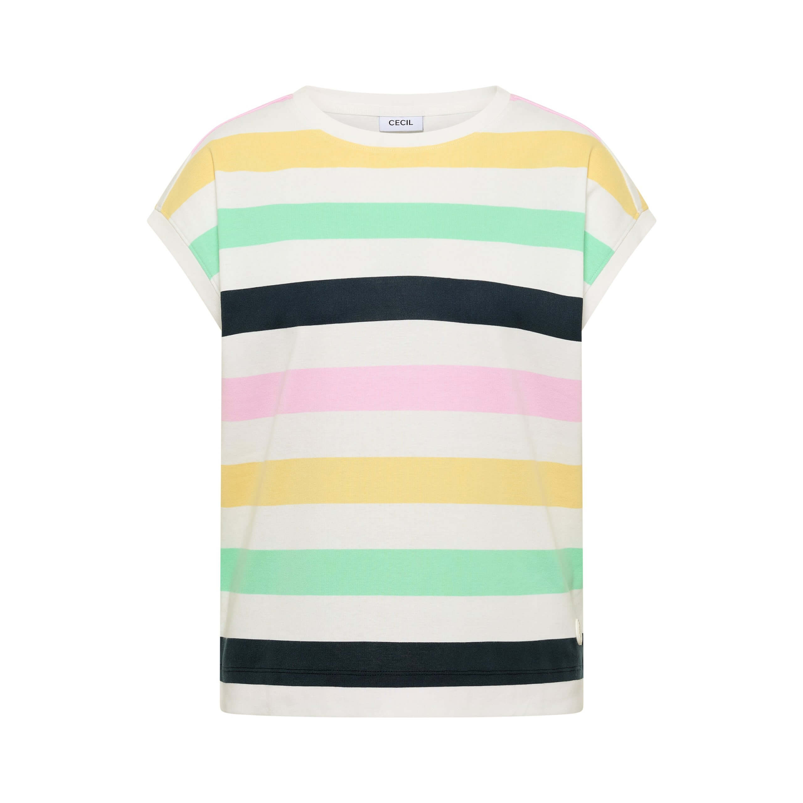 Cecil vanilla white stripe t-shirt - Image 4
