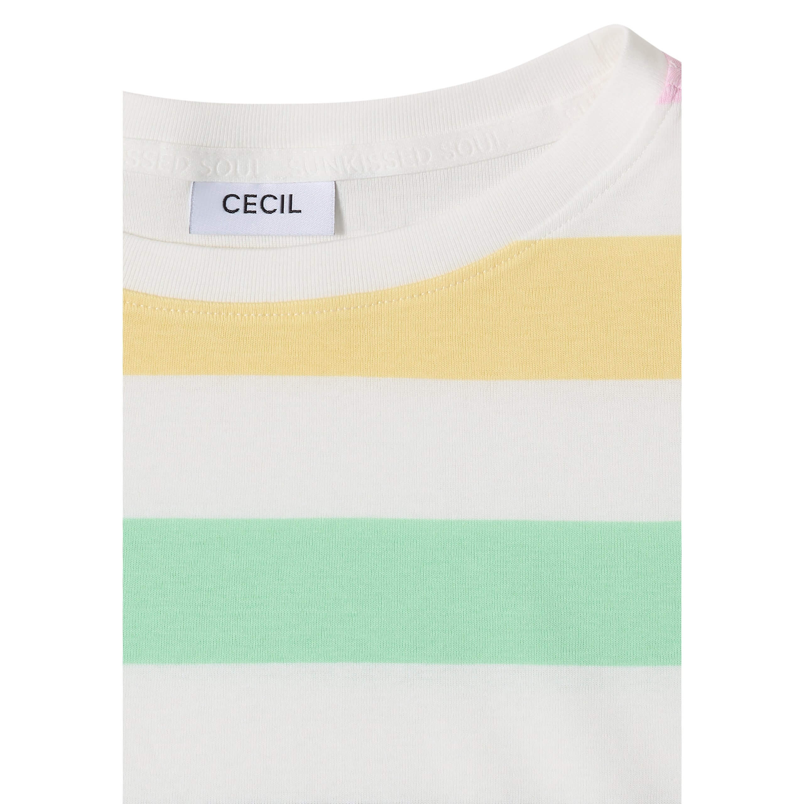 Cecil vanilla white stripe t-shirt - Image 5