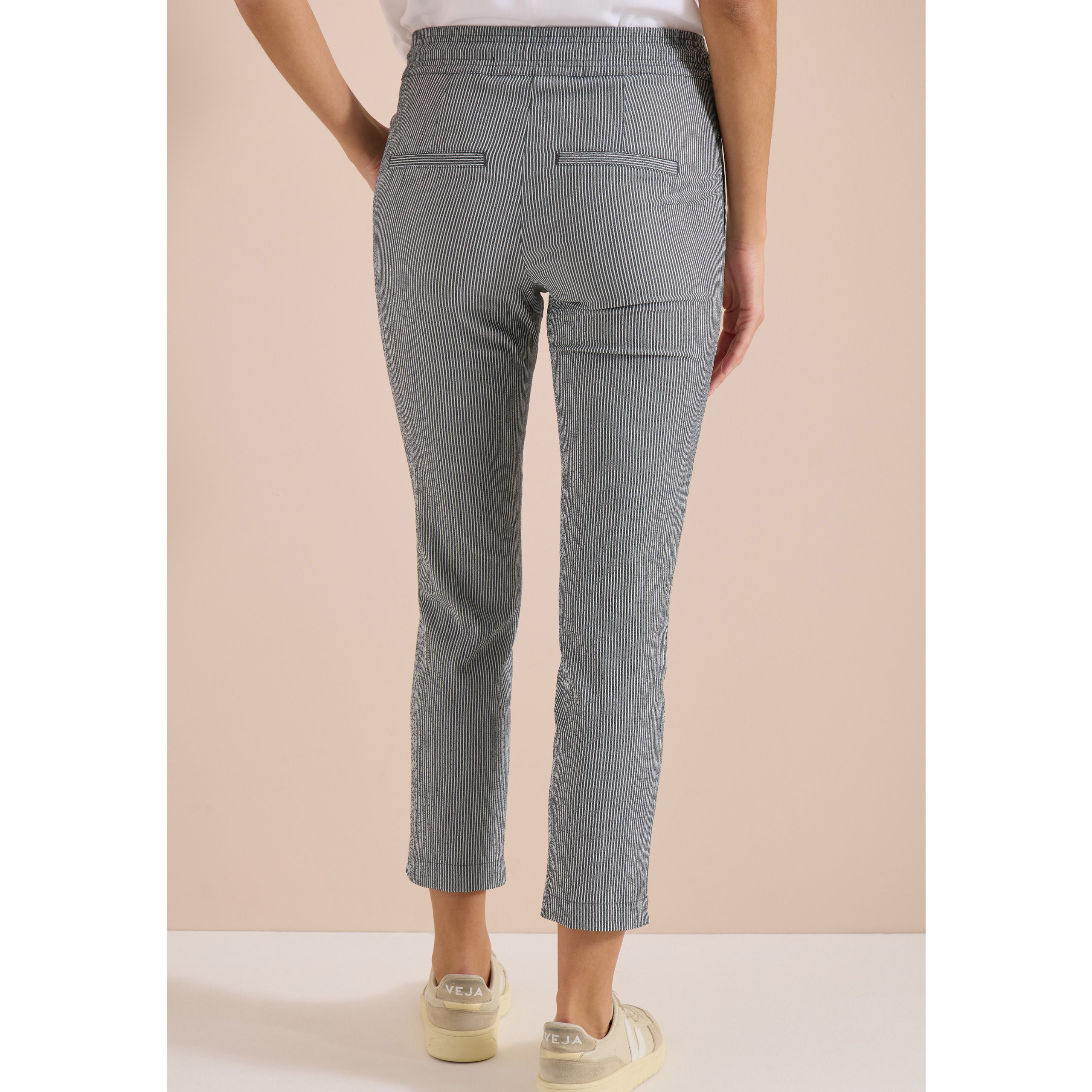 Cecil palm breeze green seersucker stripe trouser - Image 2