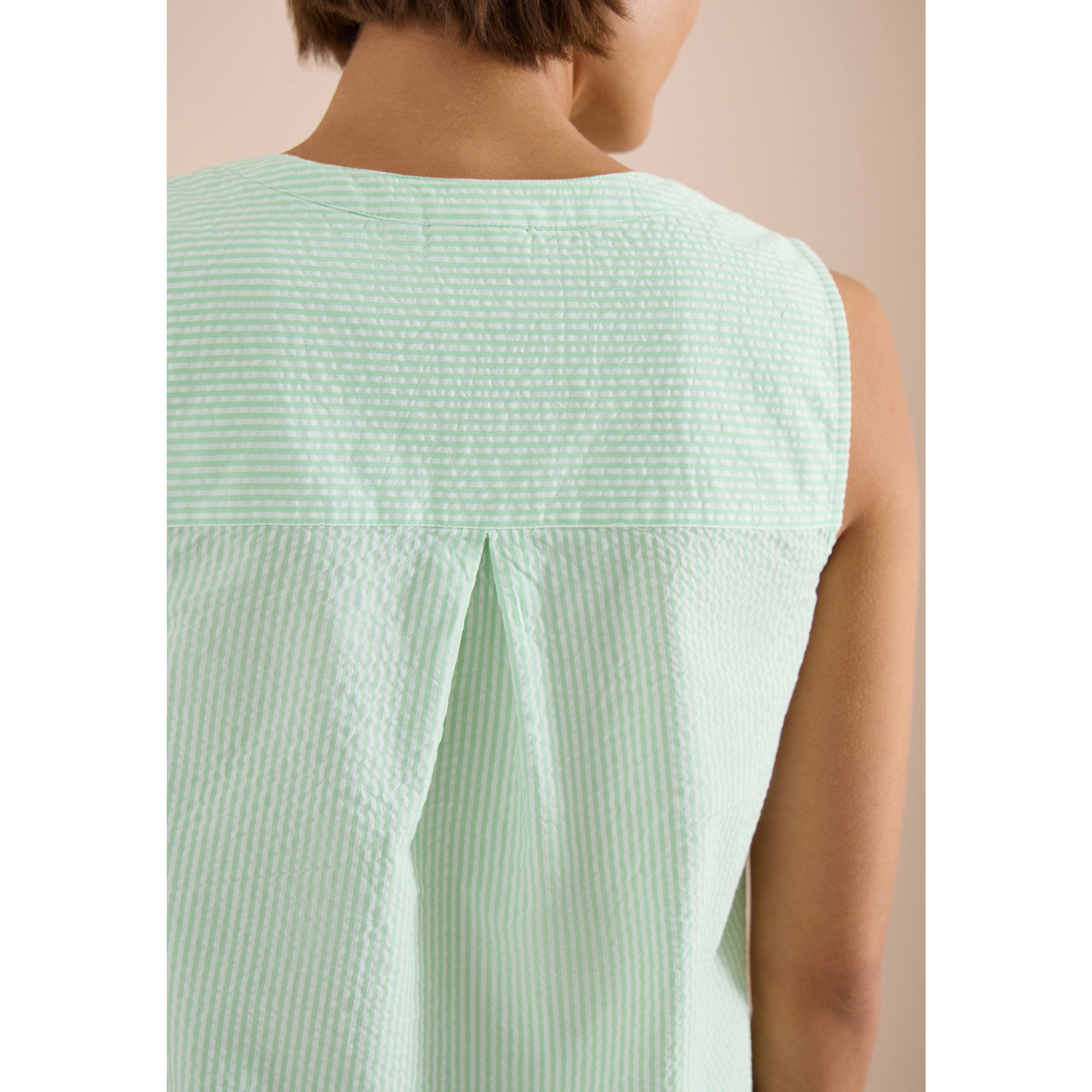 Cecil seersucker lime top - Image 2