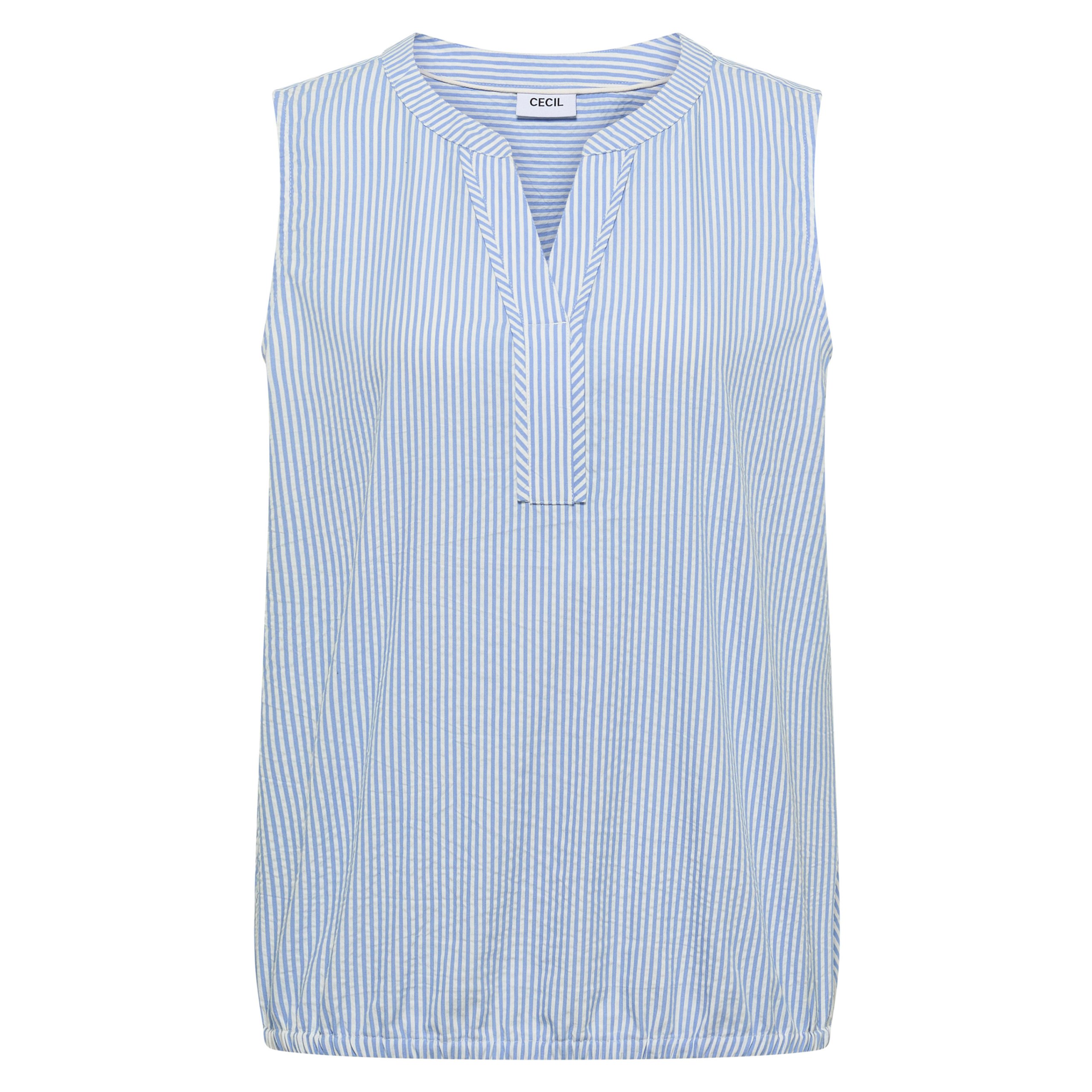 Cecil seersucker blue sleeveless top - Image 4