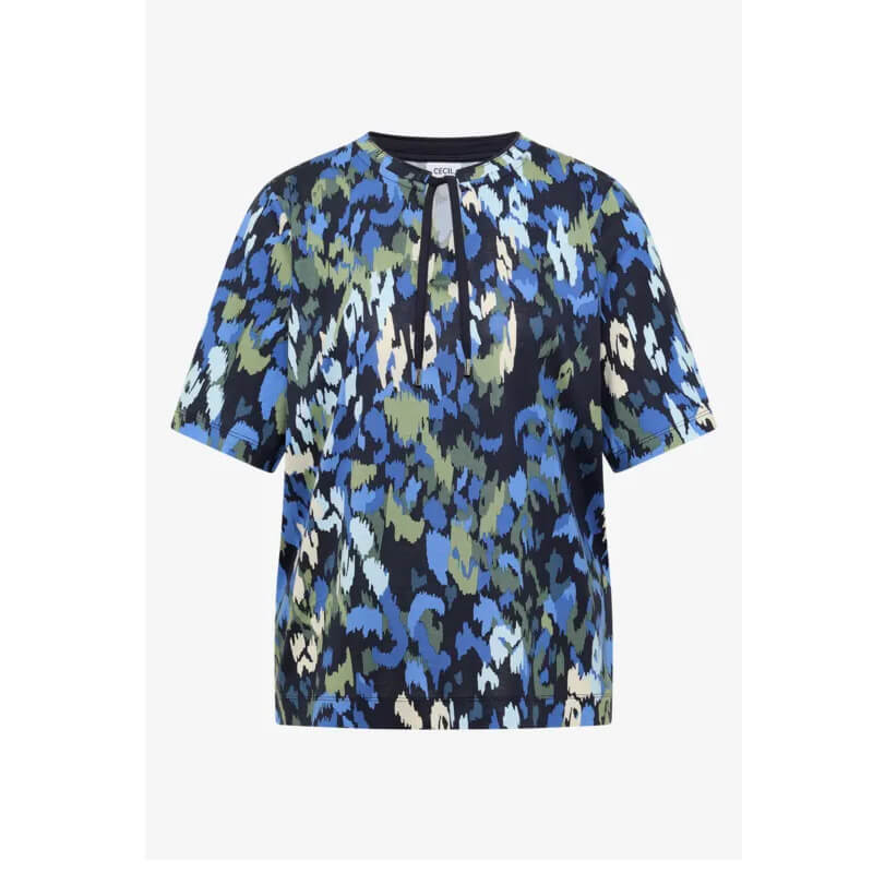 Cecil Split Neck Print Top - Image 4