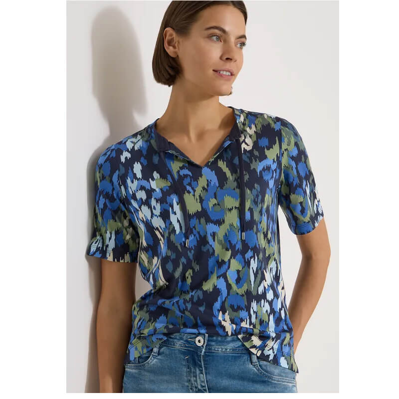 Cecil Split Neck Print Top - Image 6