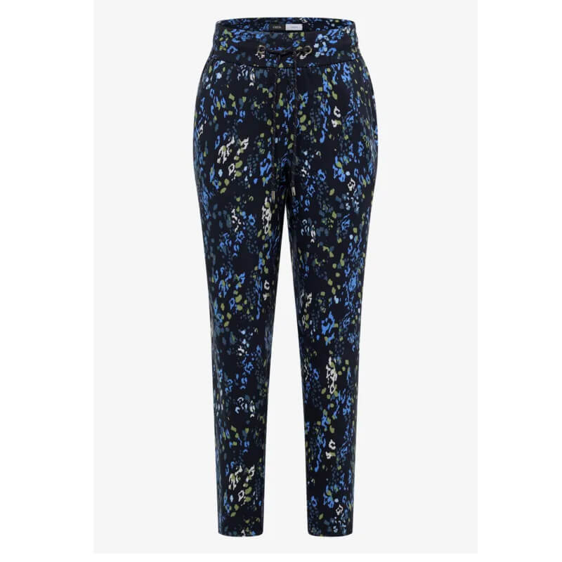Cecil Chelsea Navy Mix Print Trousers - Image 4