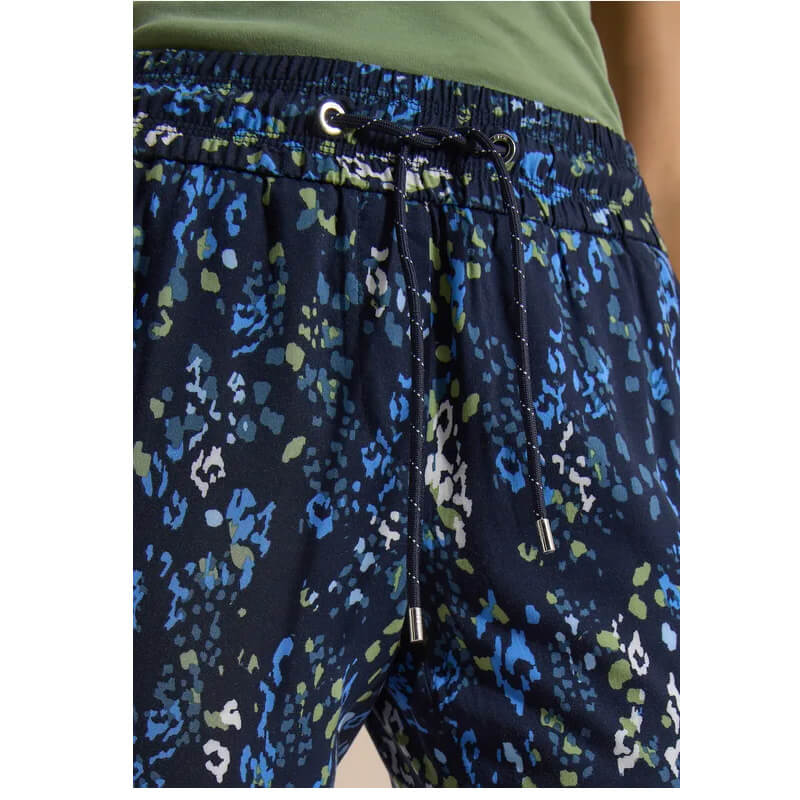 Cecil Chelsea Navy Mix Print Trousers - Image 6