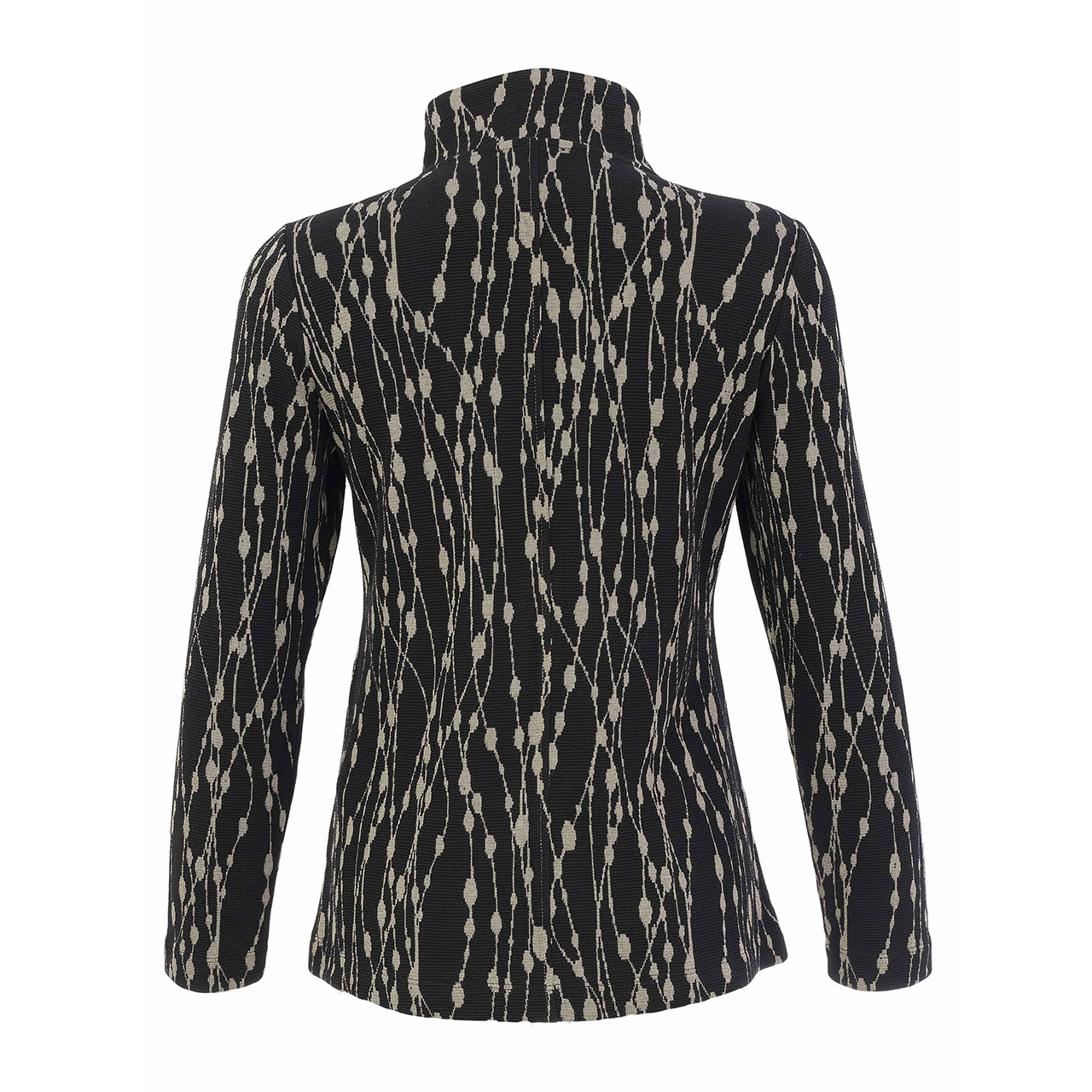 Dolcezza Black & Tan Zip Jacket - Image 2