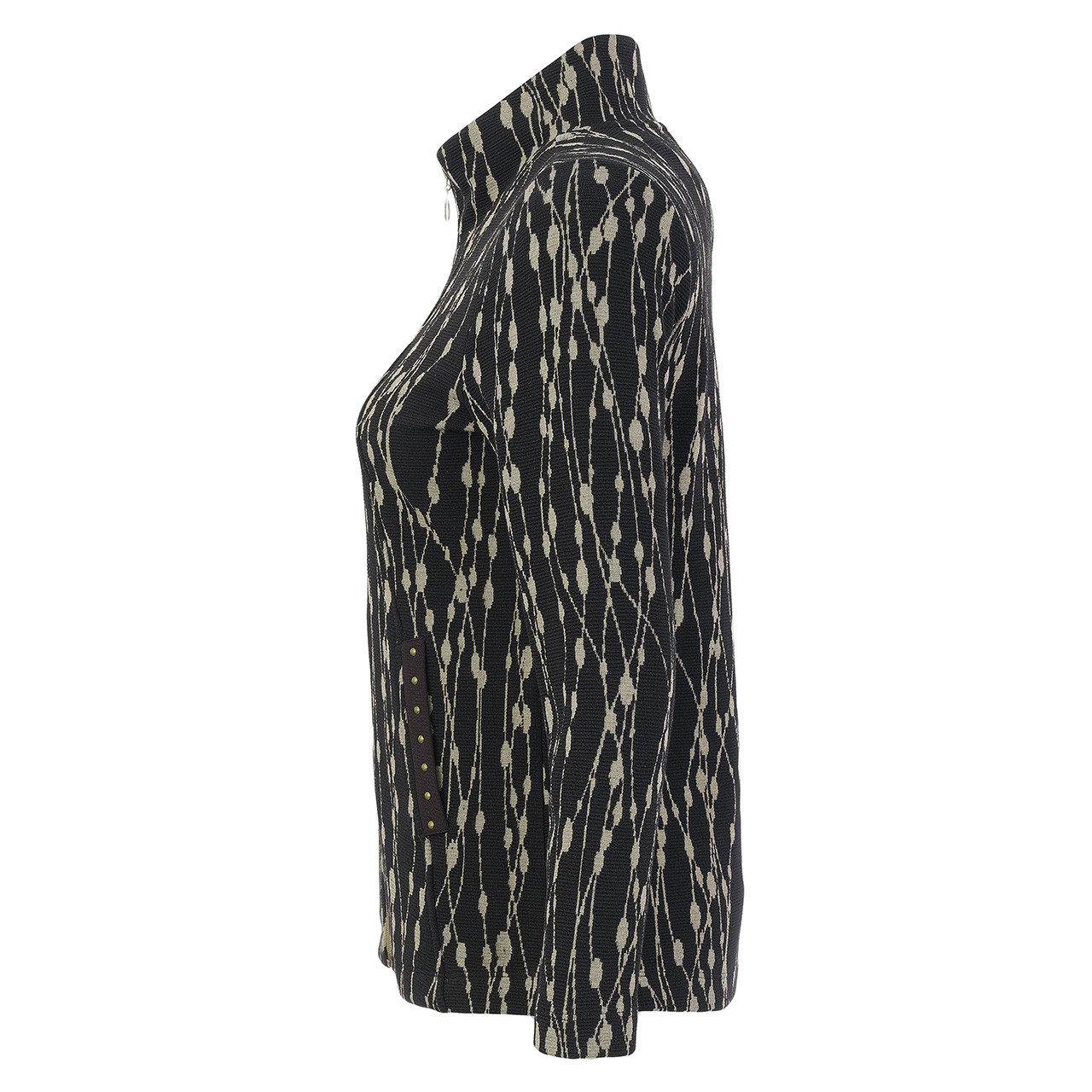 Dolcezza Black & Tan Zip Jacket - Image 3