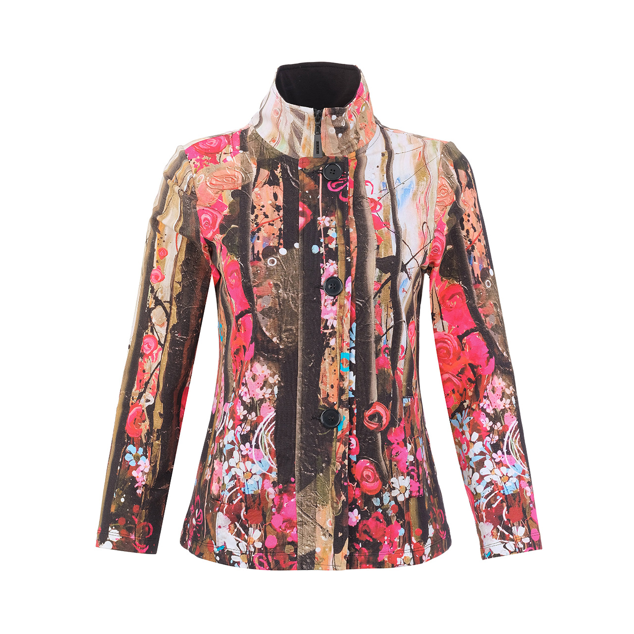 Dolcezza Olive & Pink Button Jacket