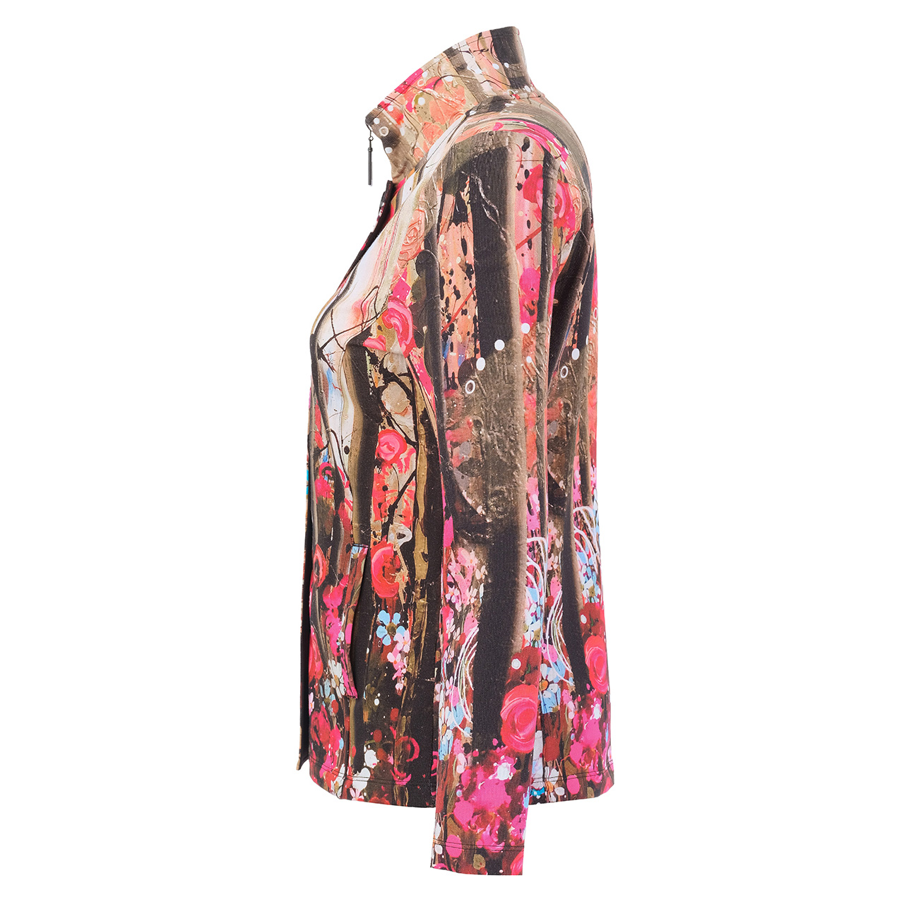 Dolcezza Olive & Pink Button Jacket - Image 3