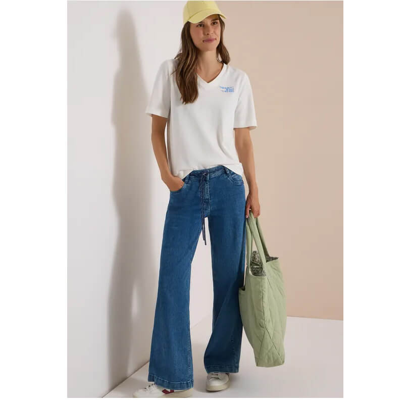 Cecil Neele High Waist Flared Leg Jeans - Image 3